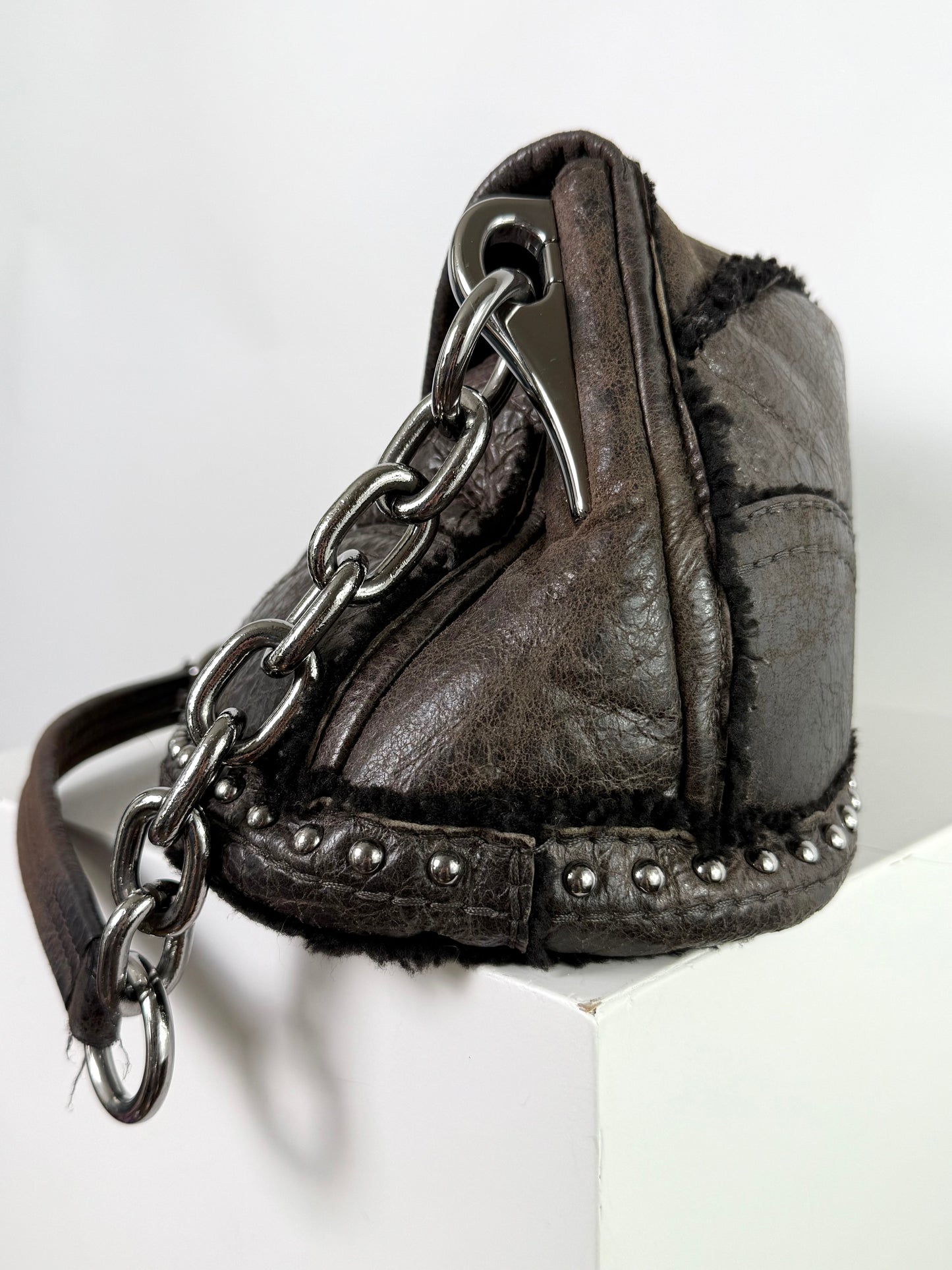 Vintage Prada Shearling Bag