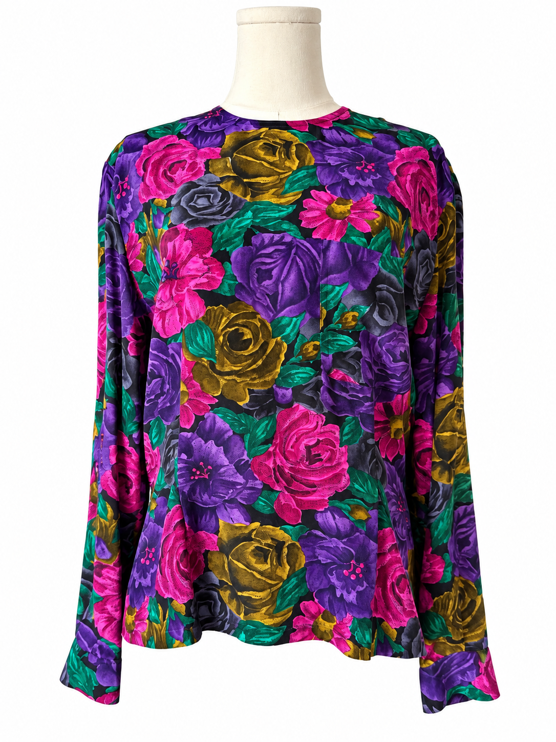 Vintage Dana Buchman Floral Silk Top