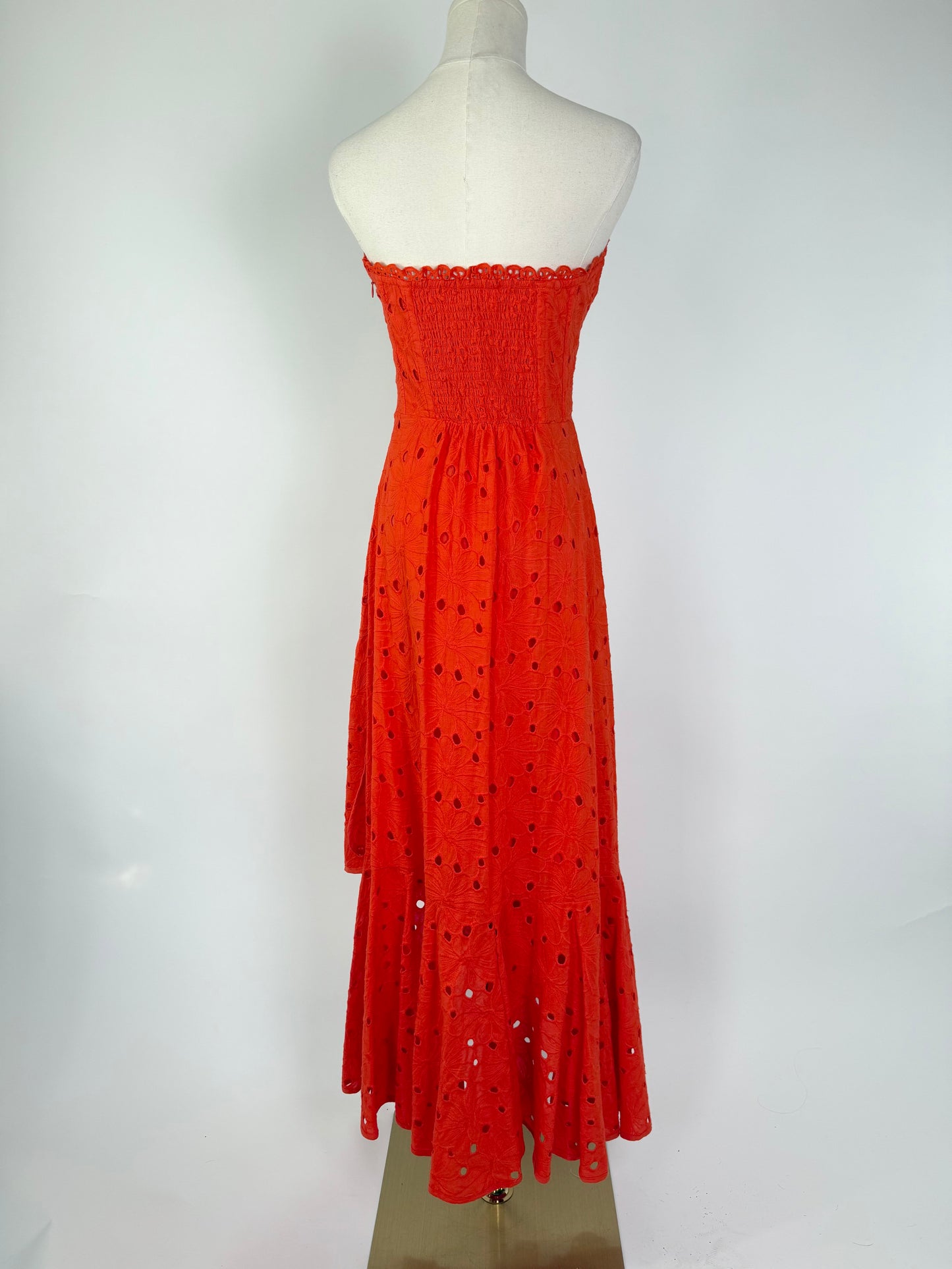 ASTR Red Eyelet Maxi Dress