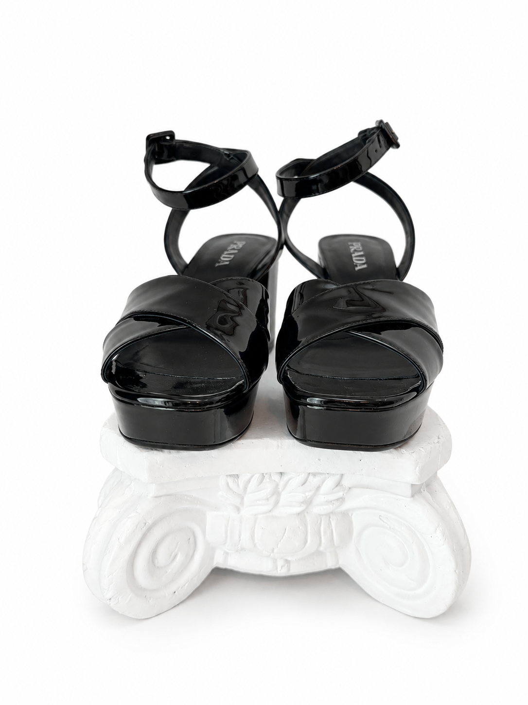 Prada Patent Leather Platform Sandal