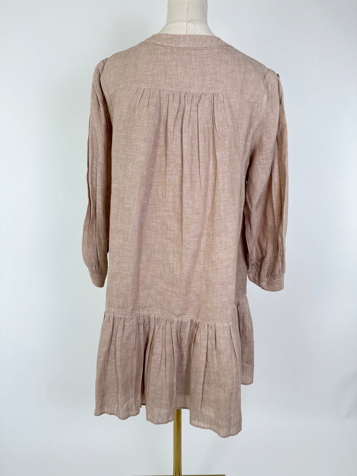 Pomander Place Biege Linen Dress