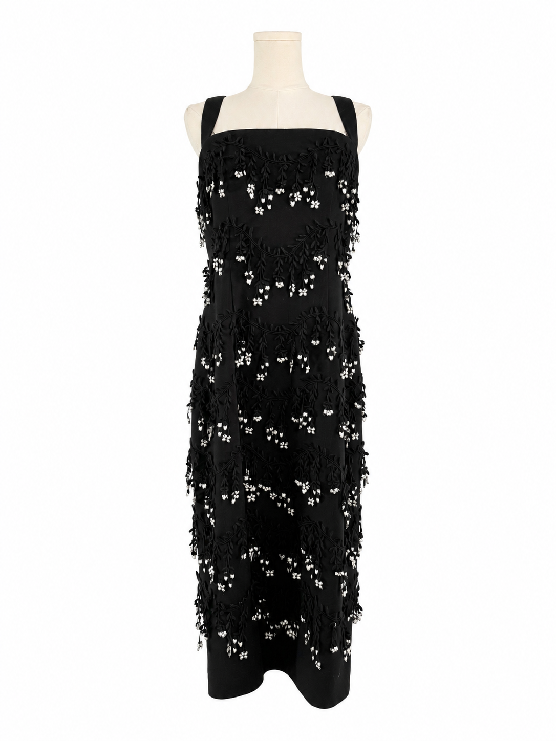 Lela Rose 3D Floral Tiered Dress