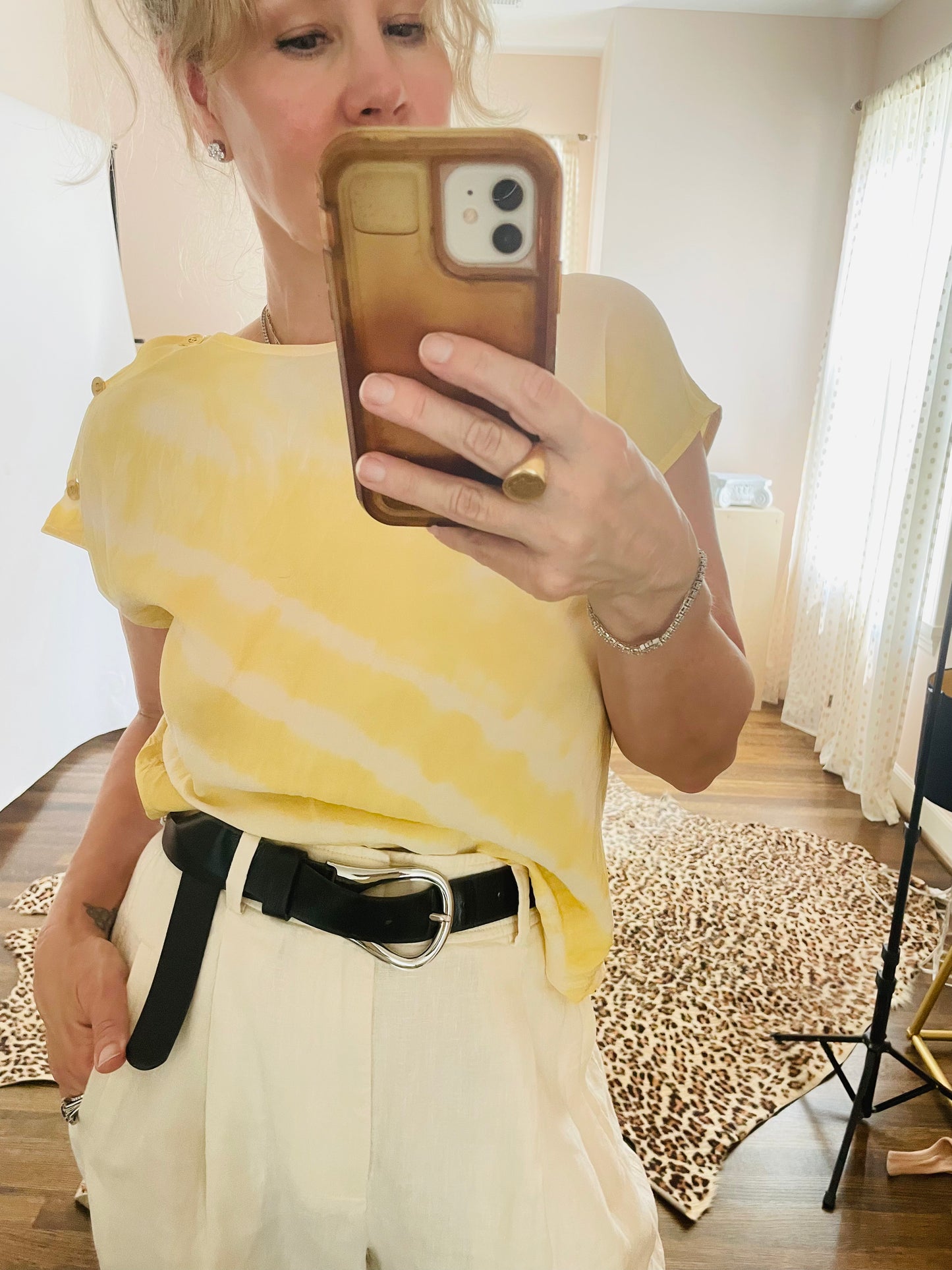 Vintage Chanel Tie Dye Silk Blouse