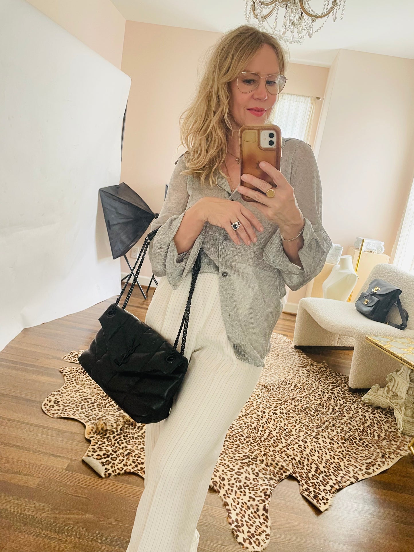 Vintage Ellen Tracy Silver top