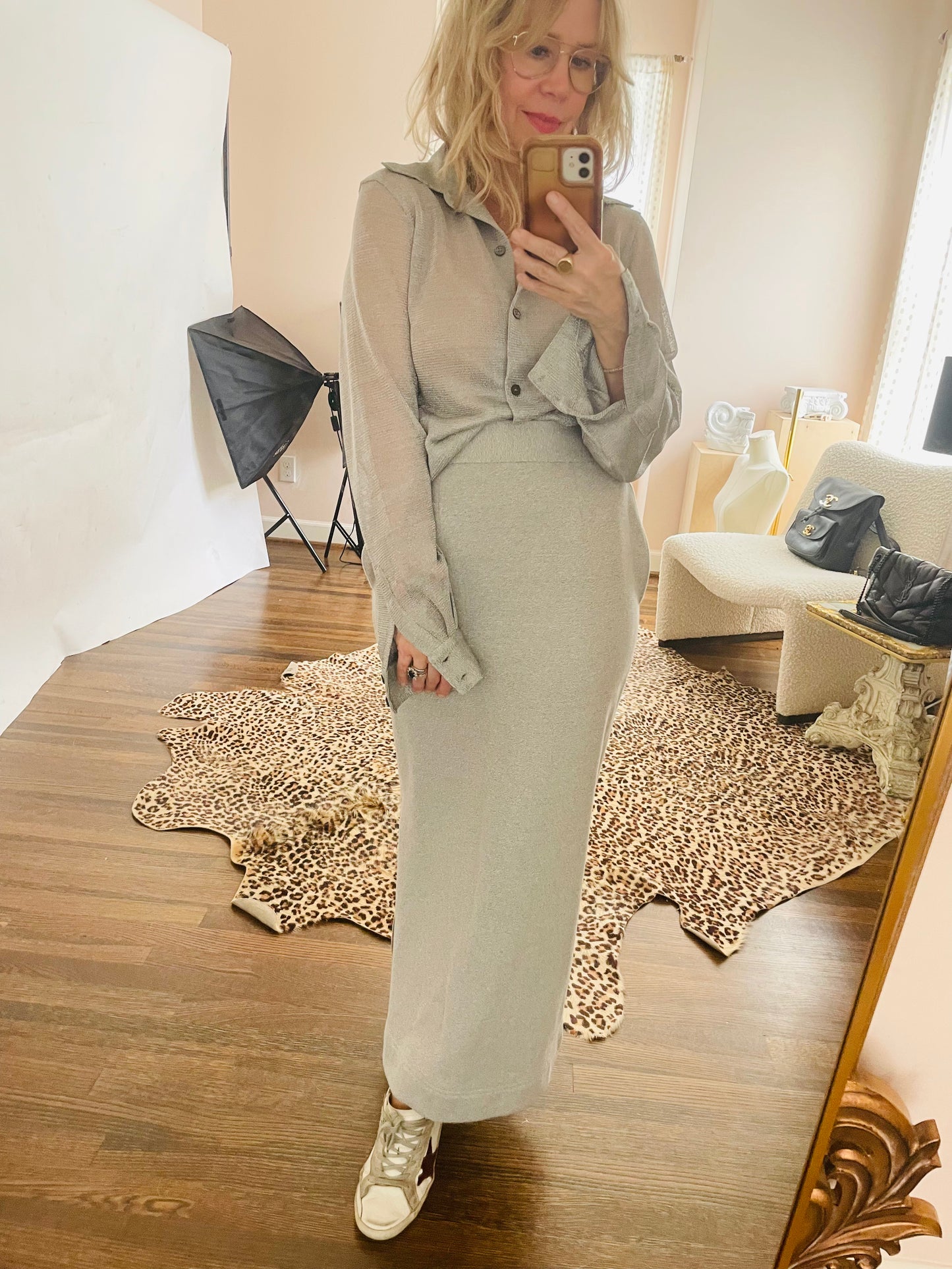 Vintage Ellen Tracy Silver top