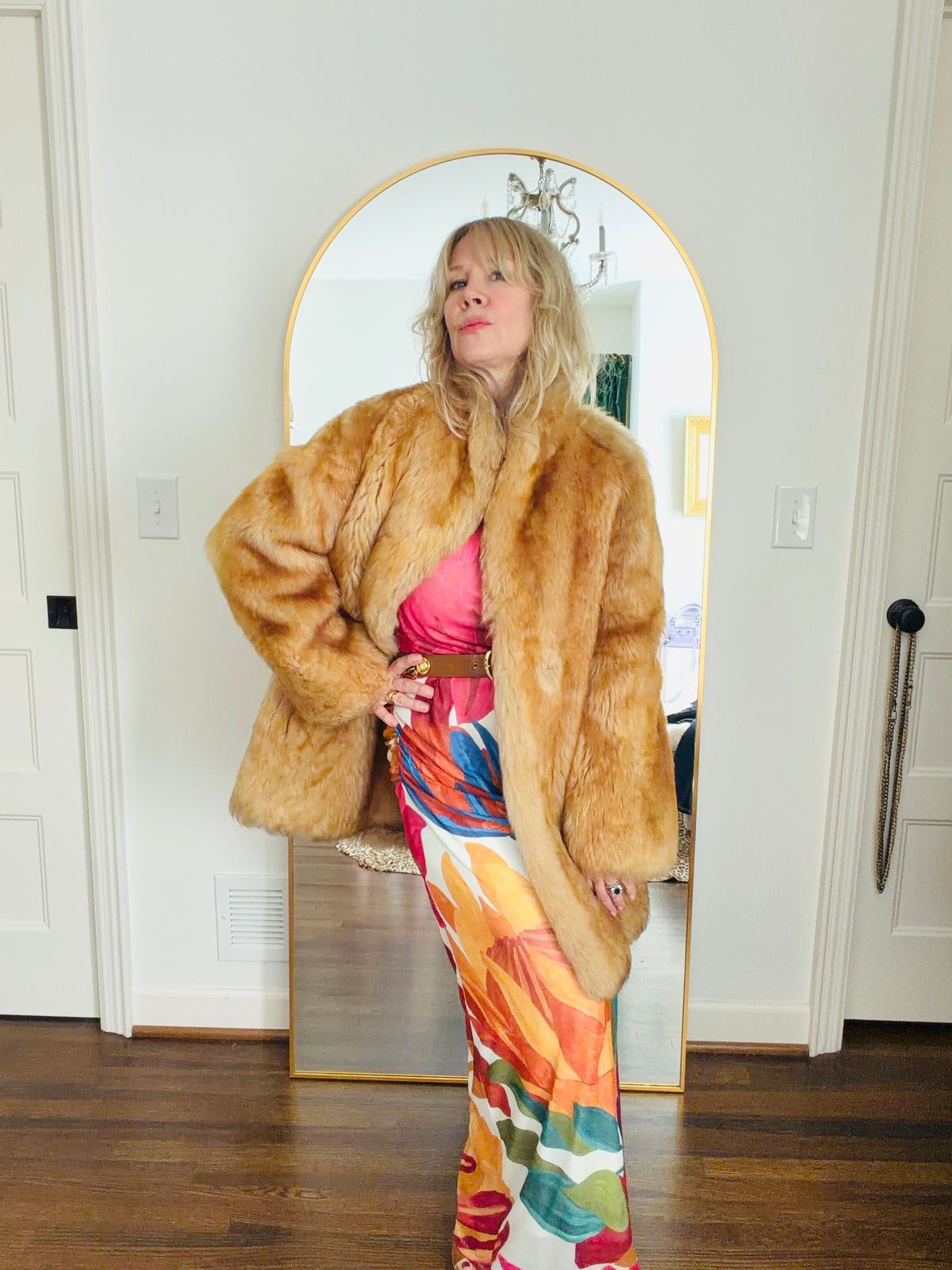 Vintage Italian 70's Faux Fur
