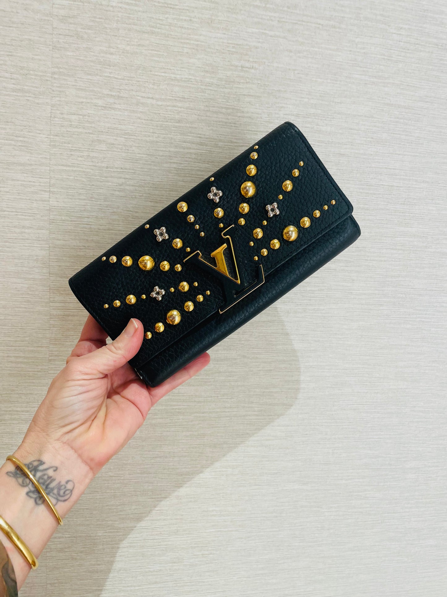 Louis Vuitton Capucines Studded Wallet