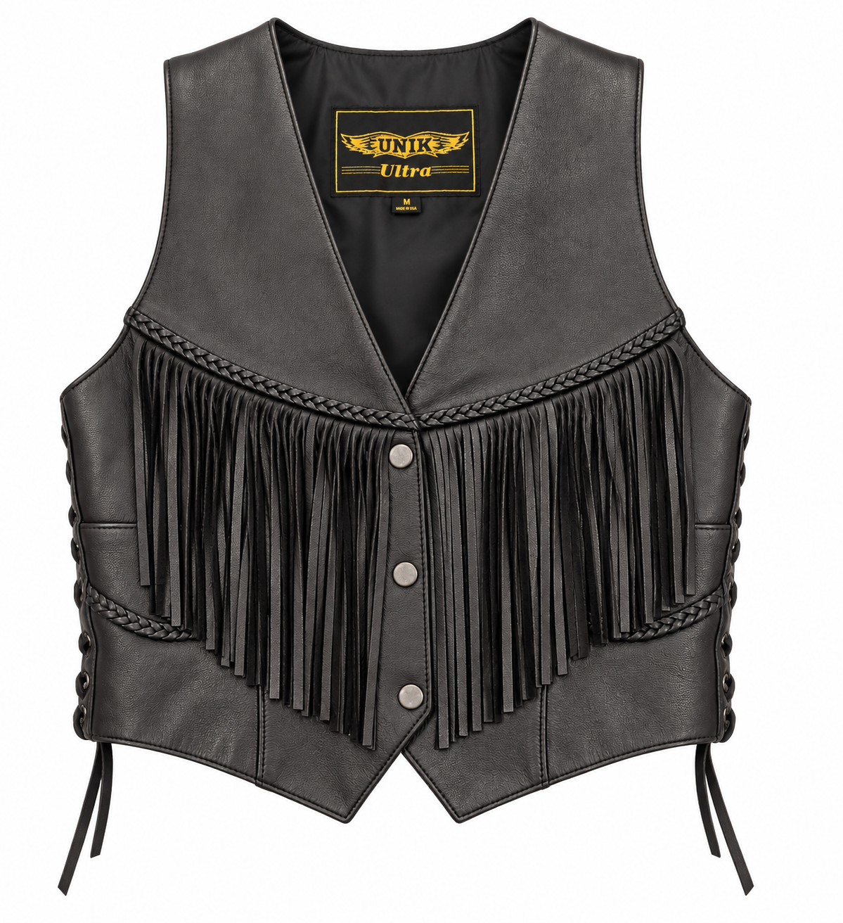 Vintage Leather Fringe Vest