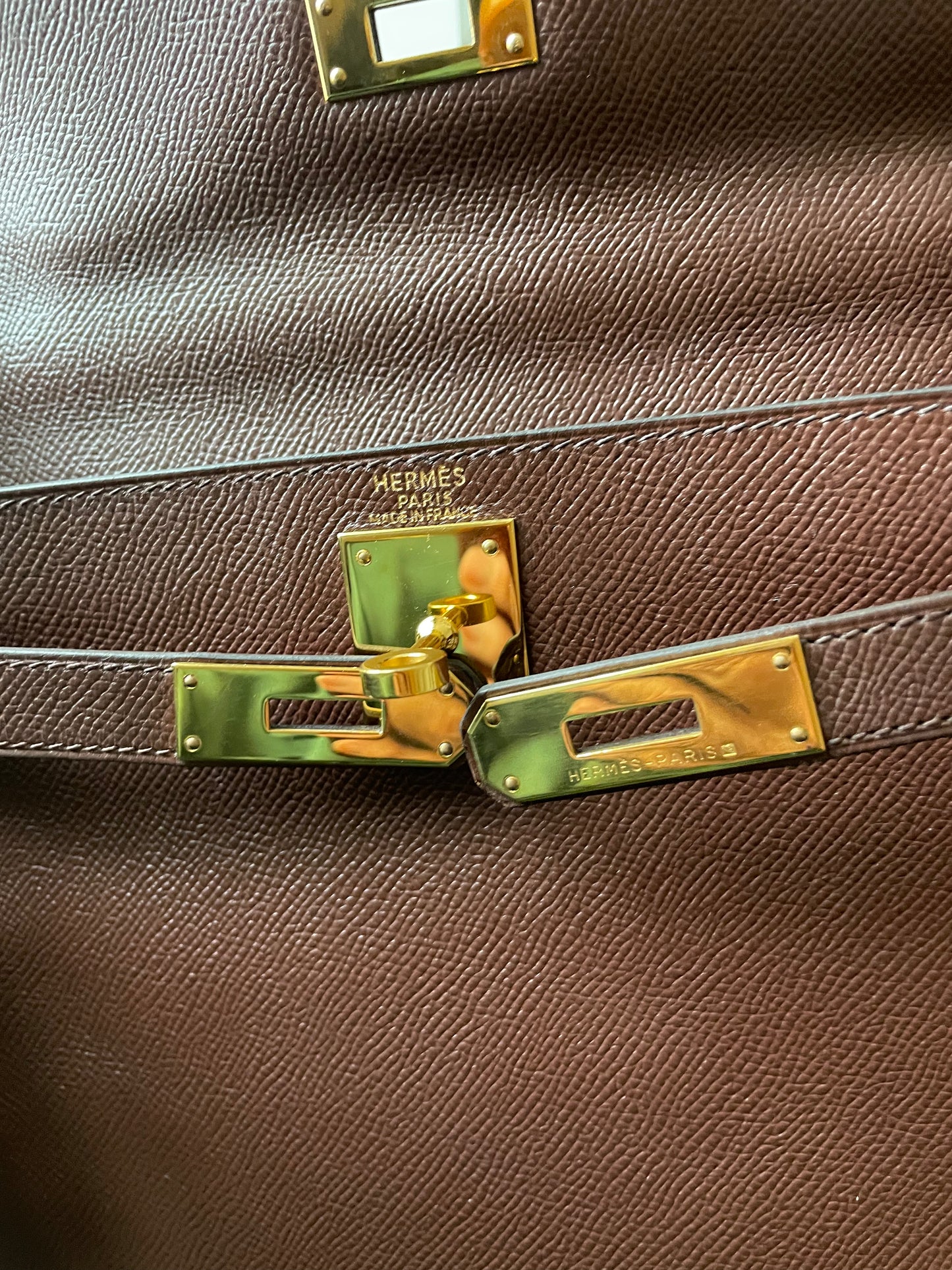 Hermes Brown Sac Kelly 28 II Retourne Veau Epsom