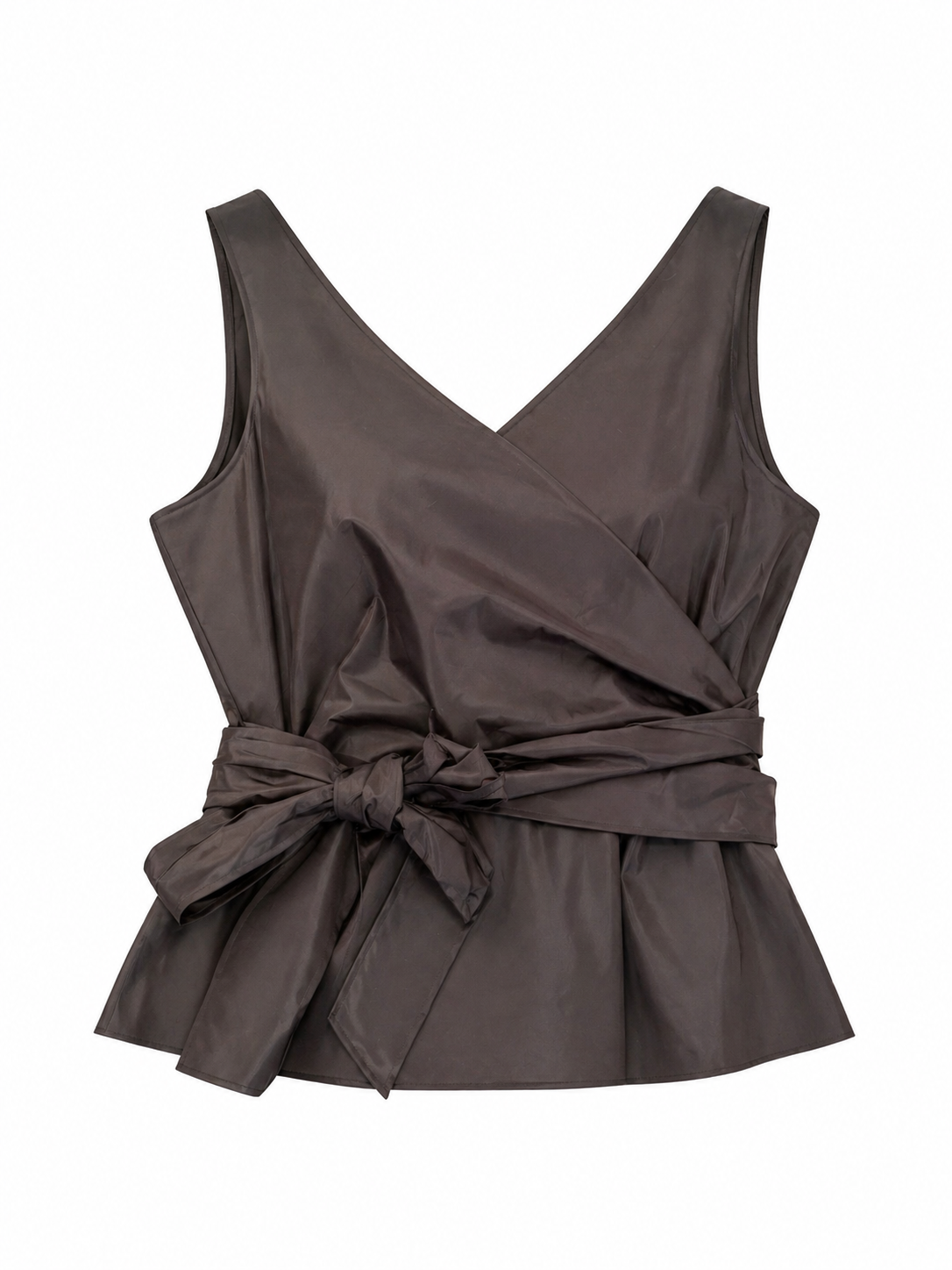 Vintage Silk Taffeta Wrap Top
