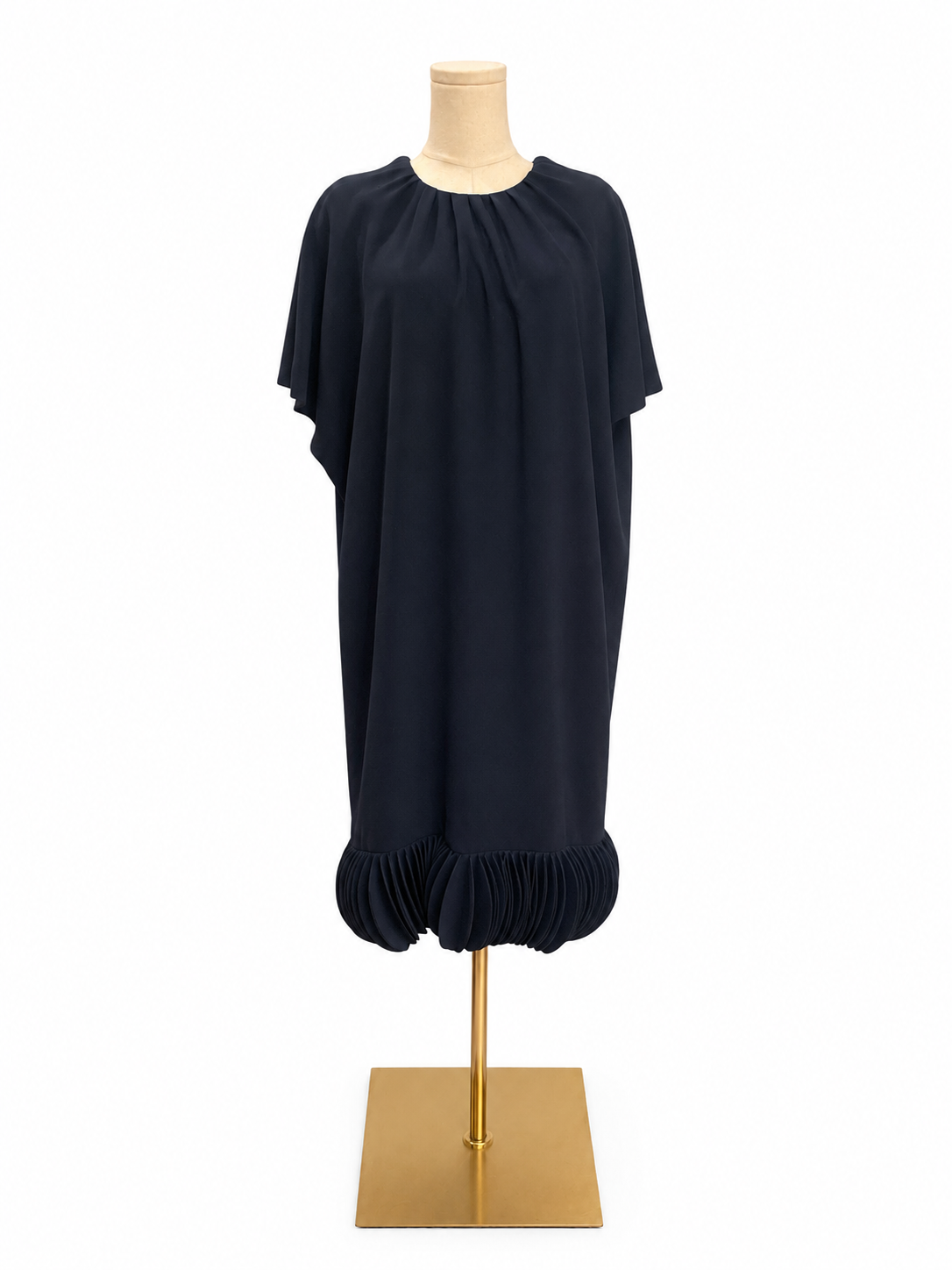 Catherine Regehn Navy Maxi Dress Wave Hem