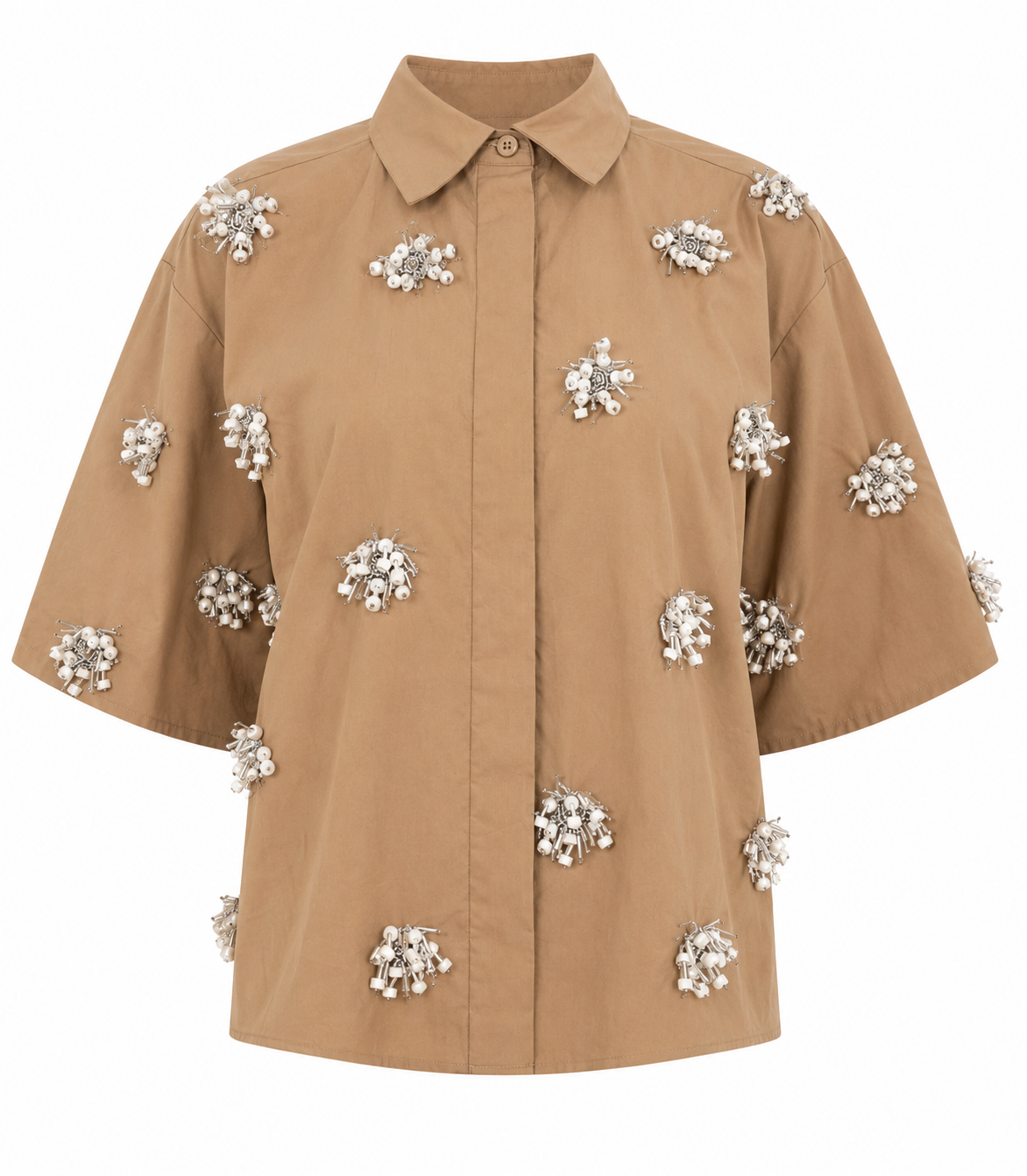 Simkhai Tan Cosmo Camp Shirt NWT