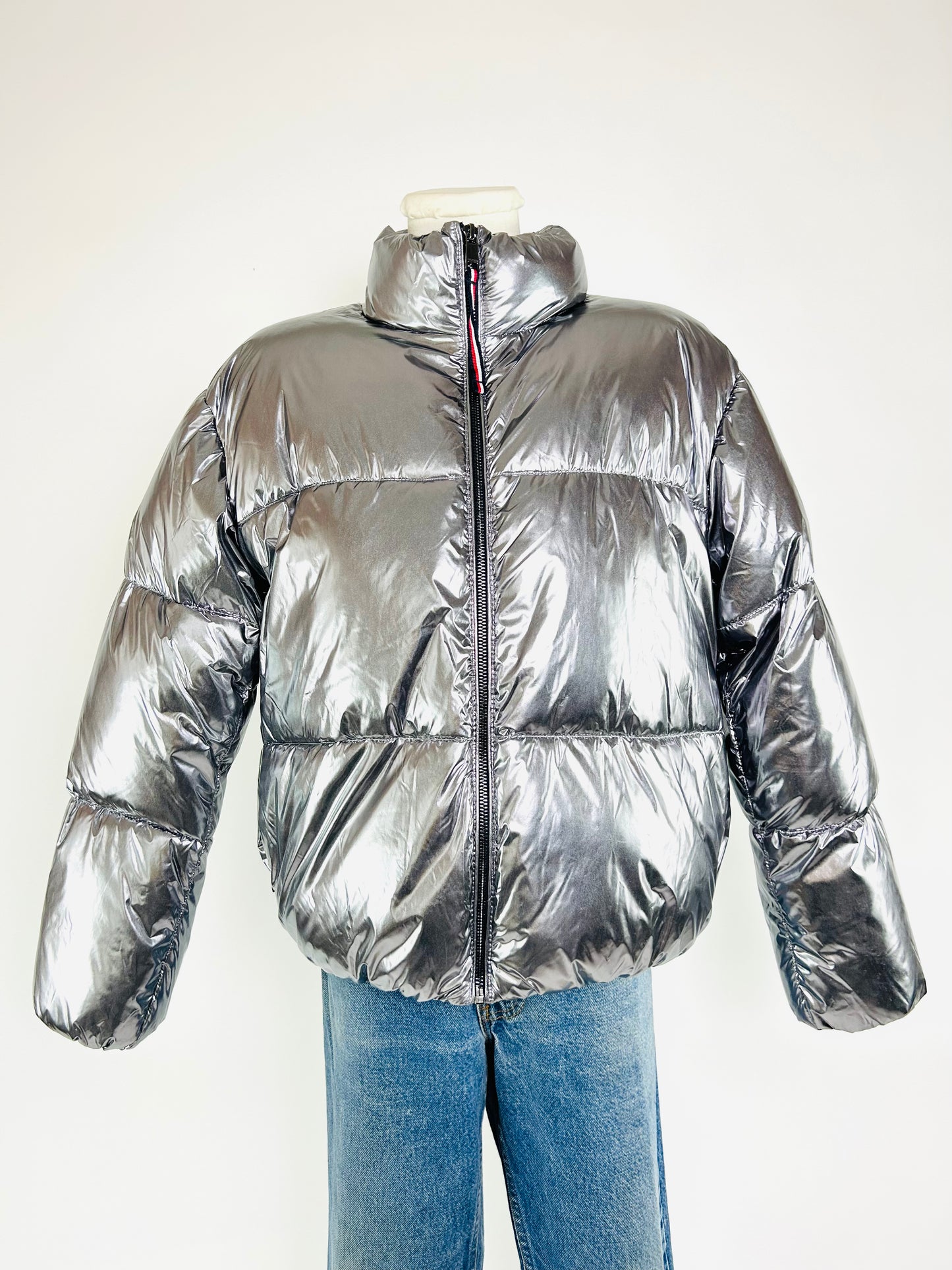 Tommy Hilfiger Silver Puffer Jacket
