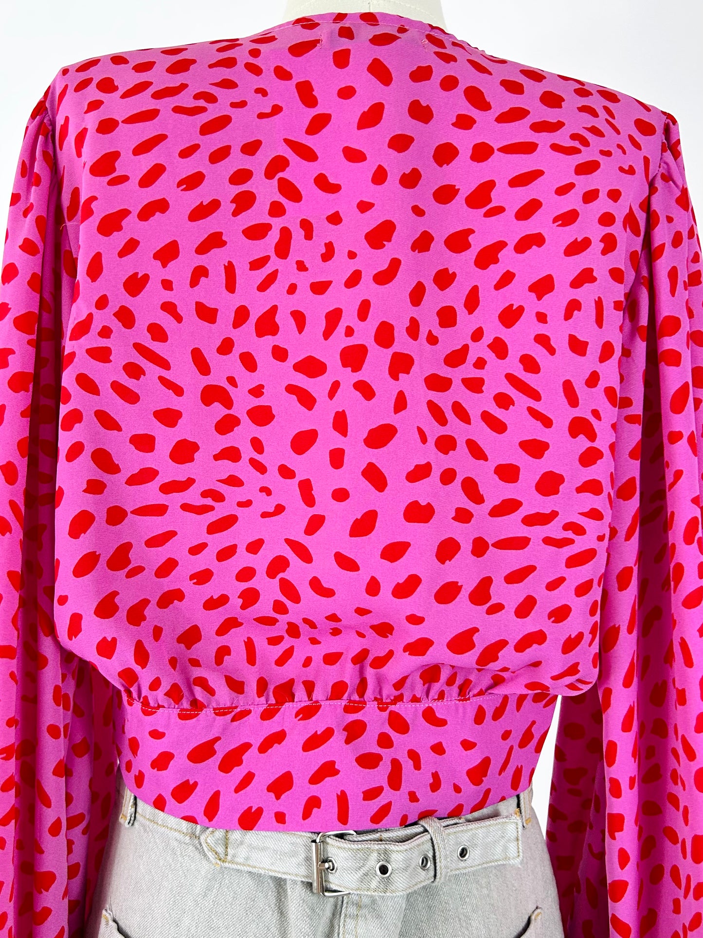 Signature Pink and Red Blouse