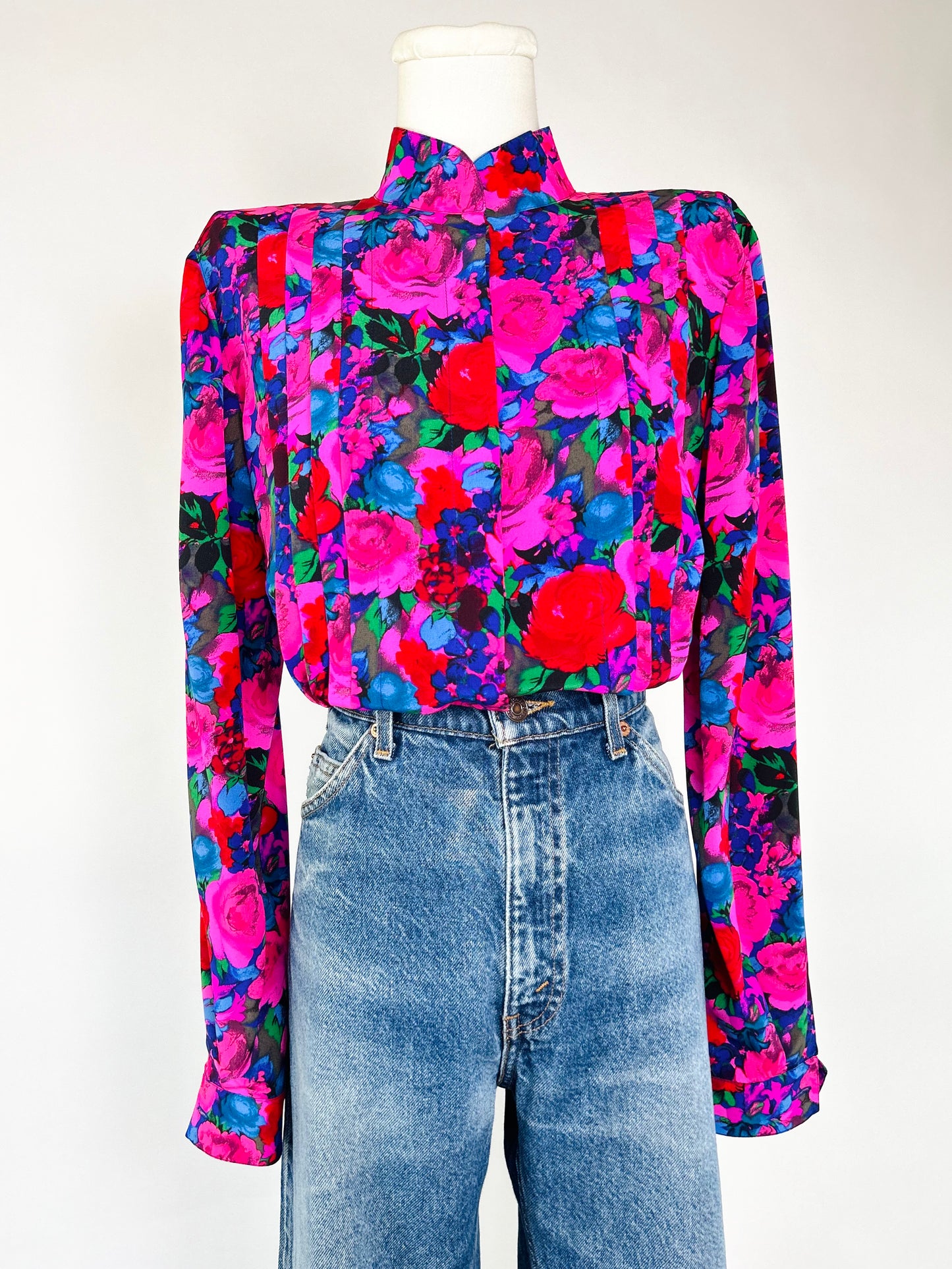 Vintage Ungaro Silk Pink Floral Top