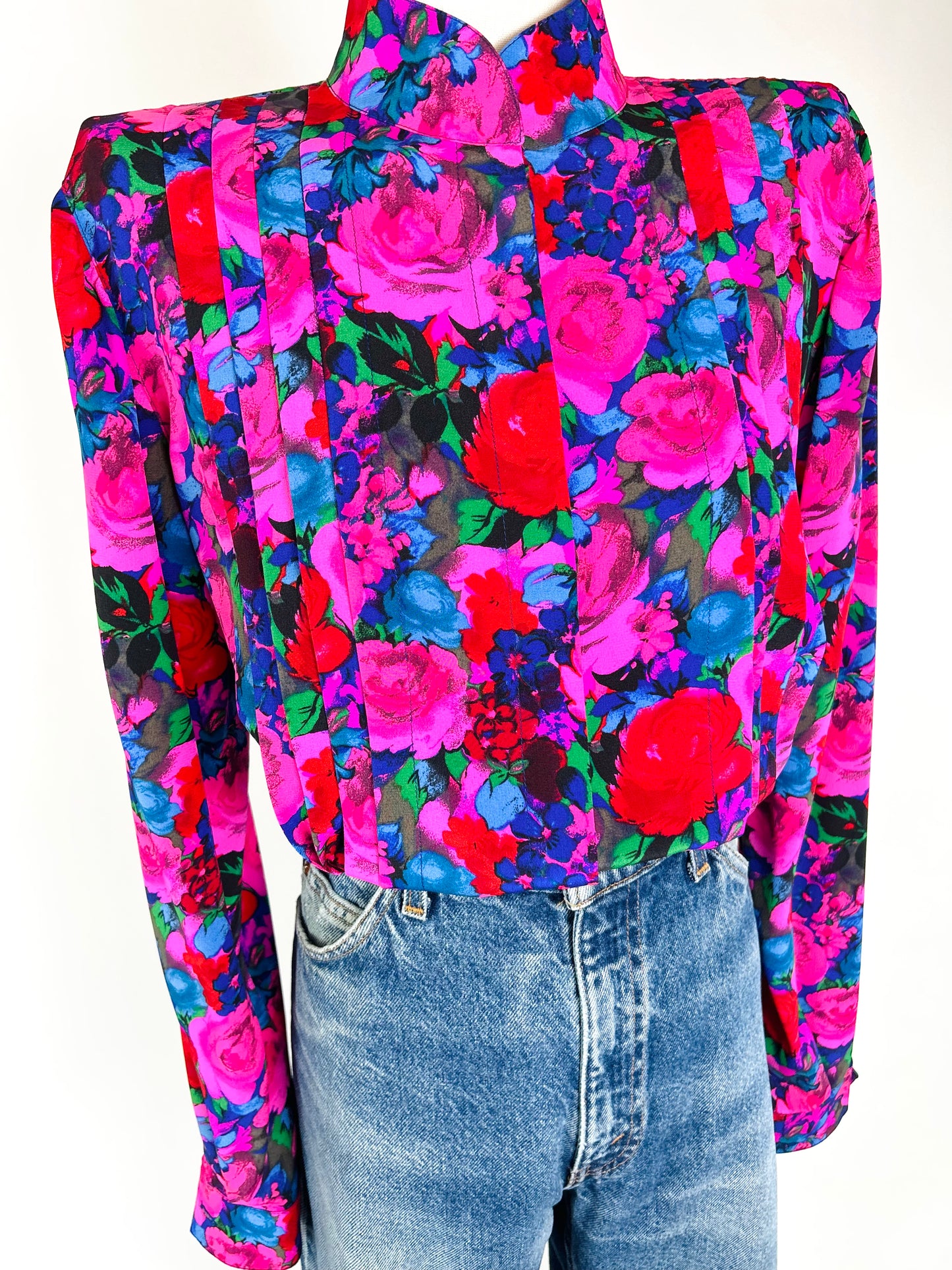 Vintage Ungaro Silk Pink Floral Top