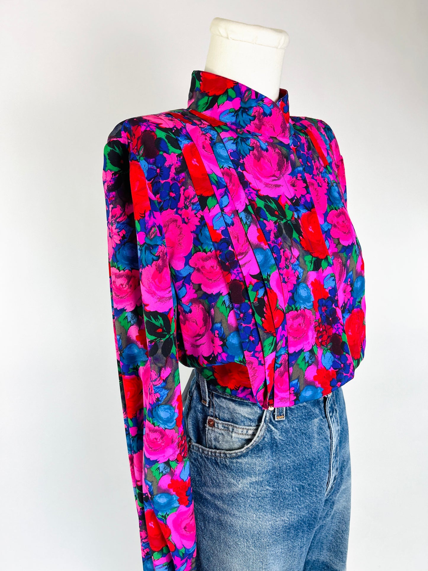 Vintage Ungaro Silk Pink Floral Top
