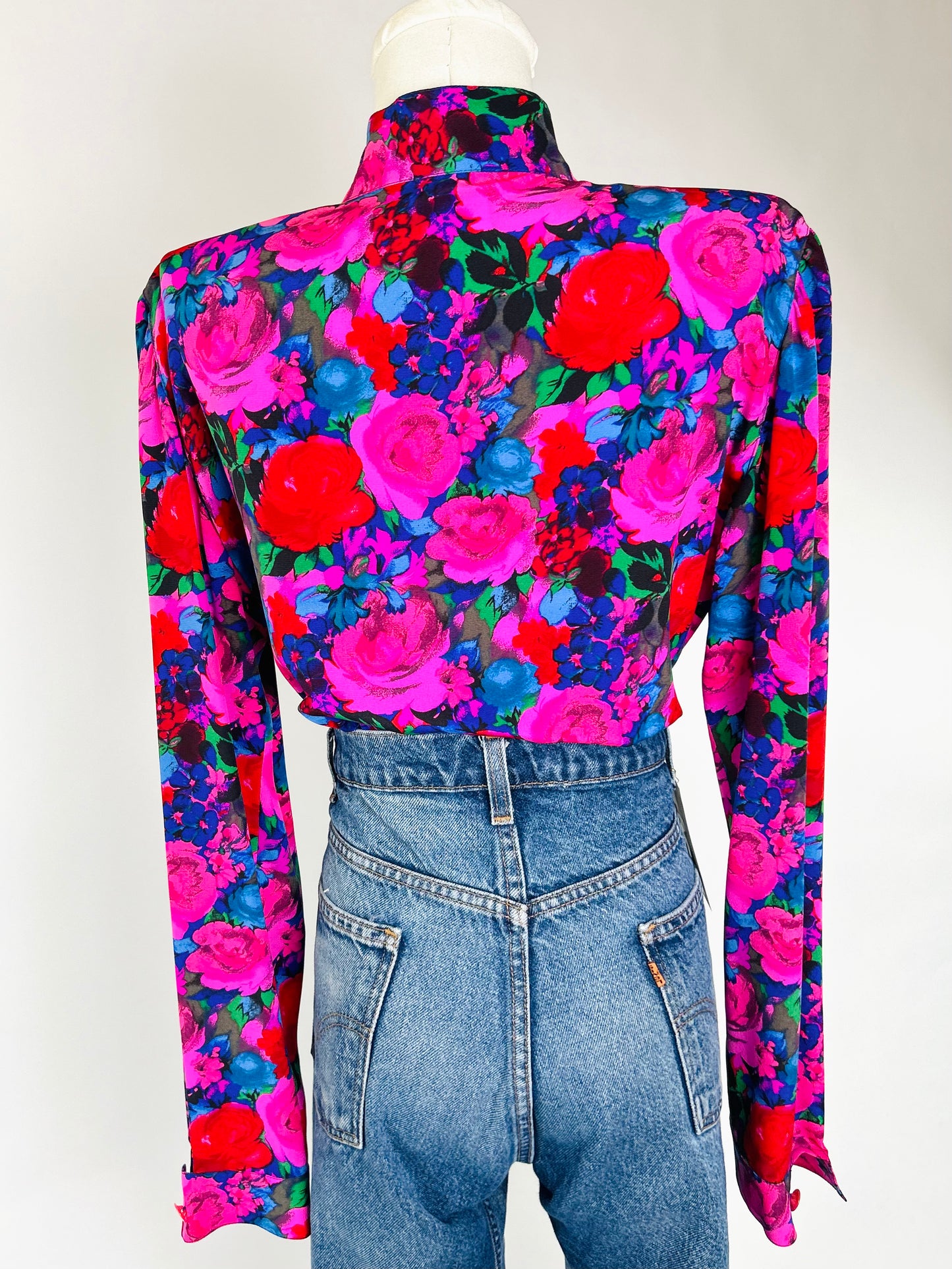 Vintage Ungaro Silk Pink Floral Top