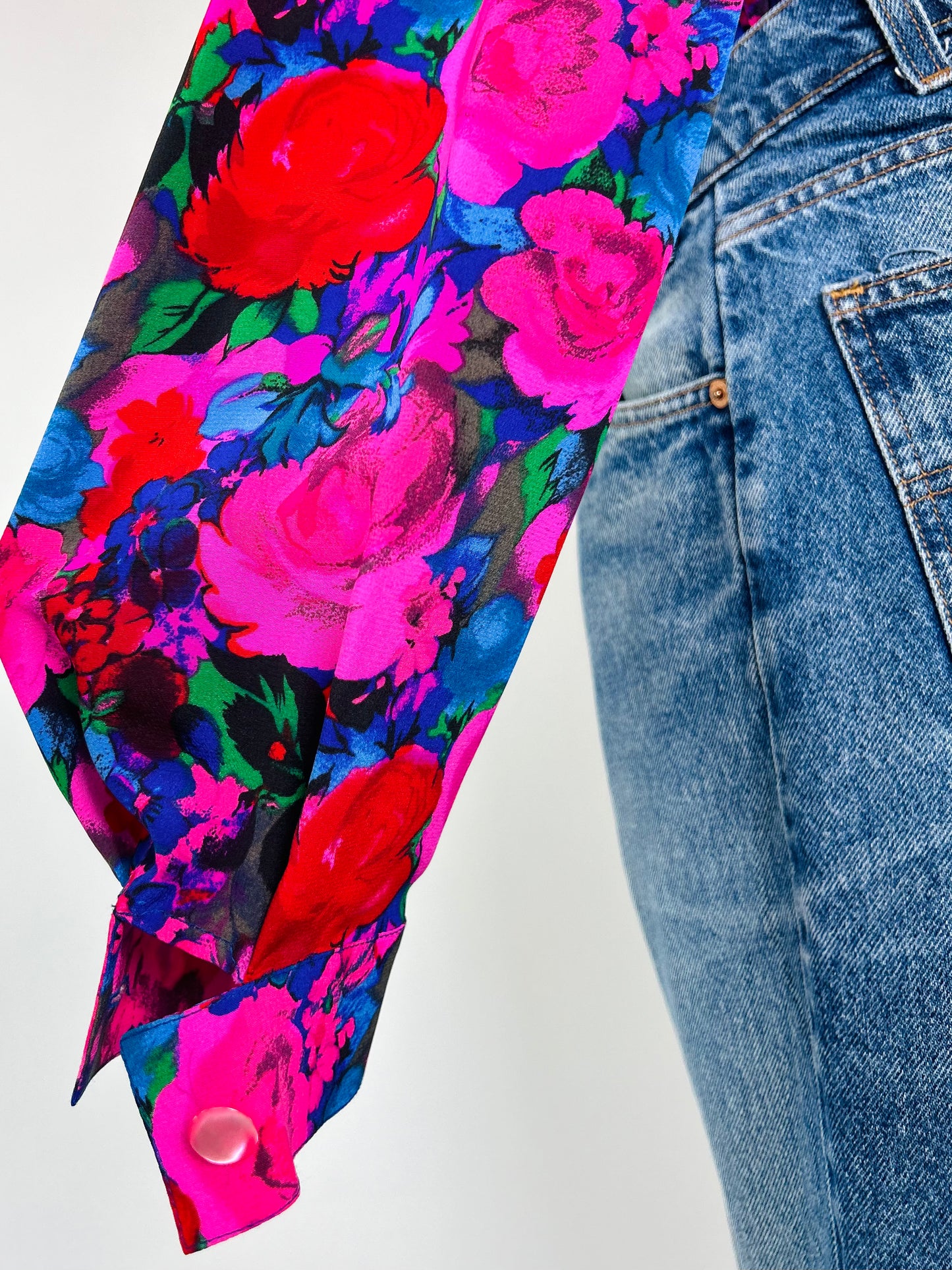 Vintage Ungaro Silk Pink Floral Top