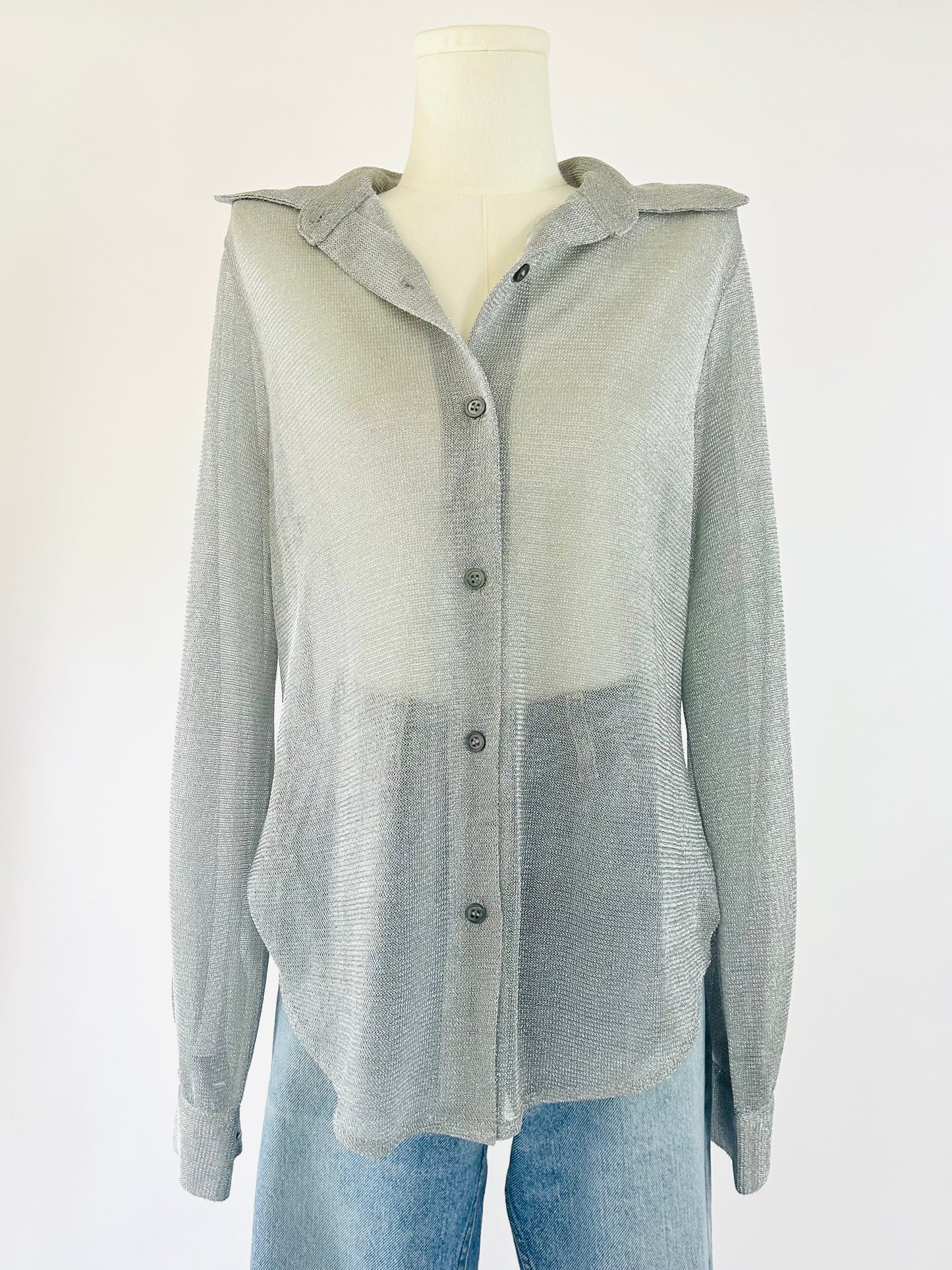 Vintage Ellen Tracy Silver top