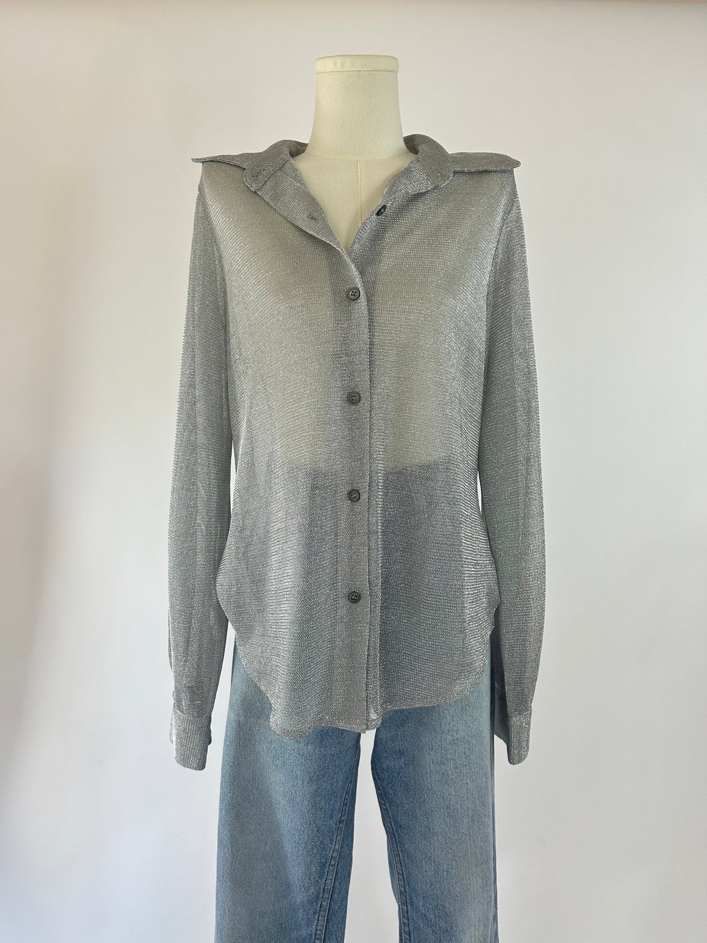 Vintage Ellen Tracy Silver top