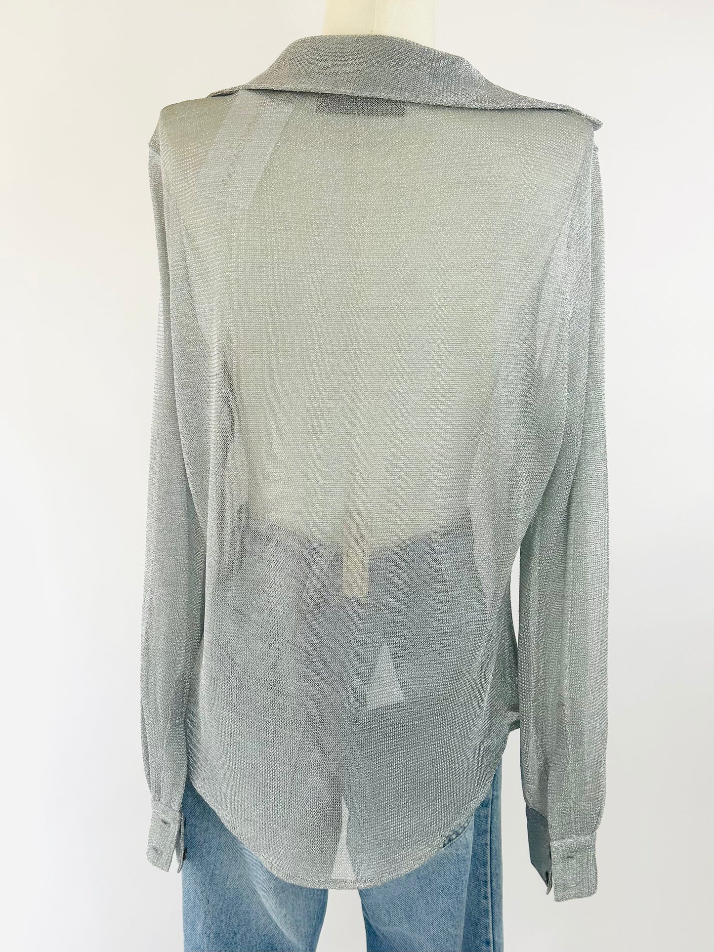 Vintage Ellen Tracy Silver top
