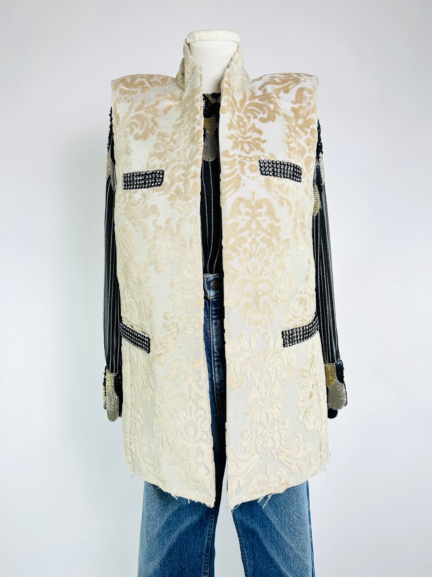 Dylanlex Brocade Tan Vest