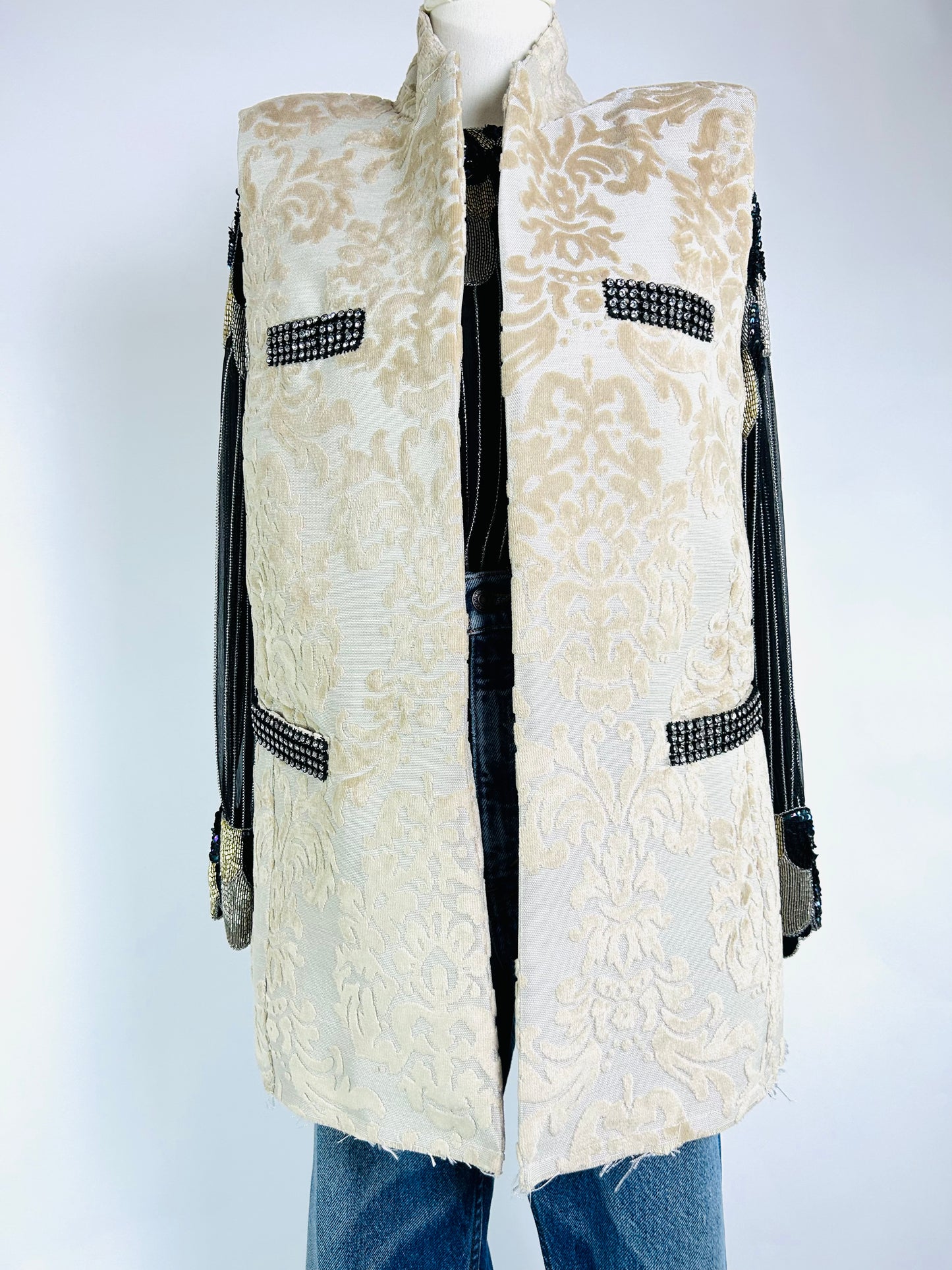 Dylanlex Brocade Tan Vest