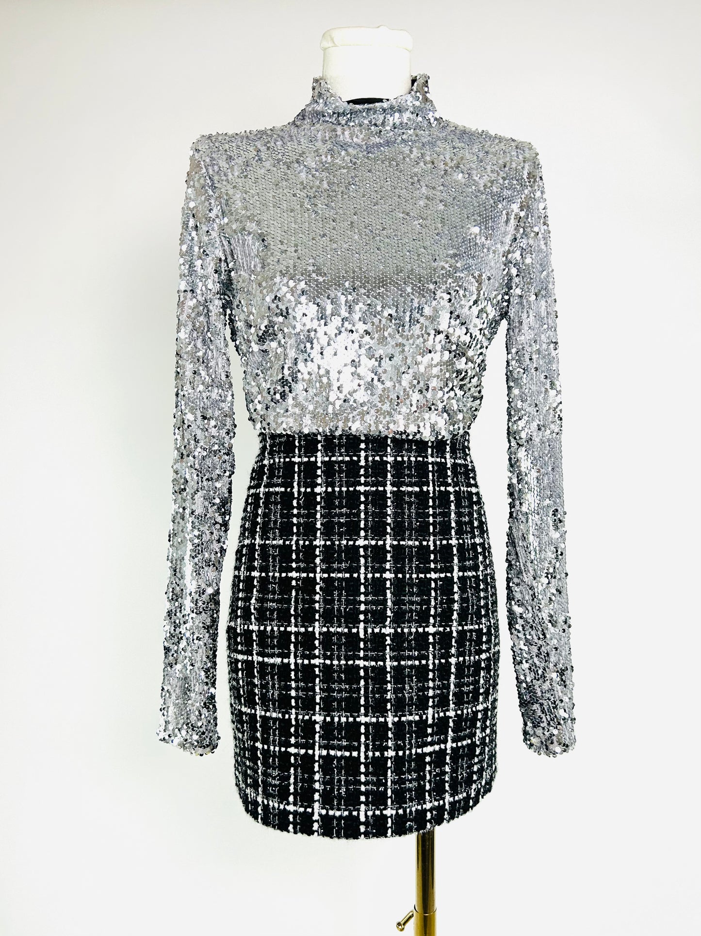 Milly Silver Sequin Top