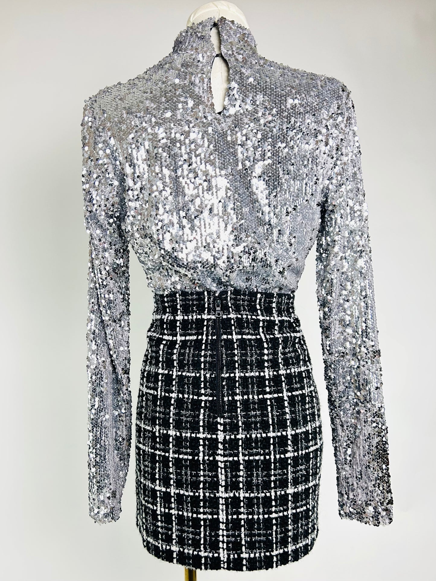 Milly Silver Sequin Top