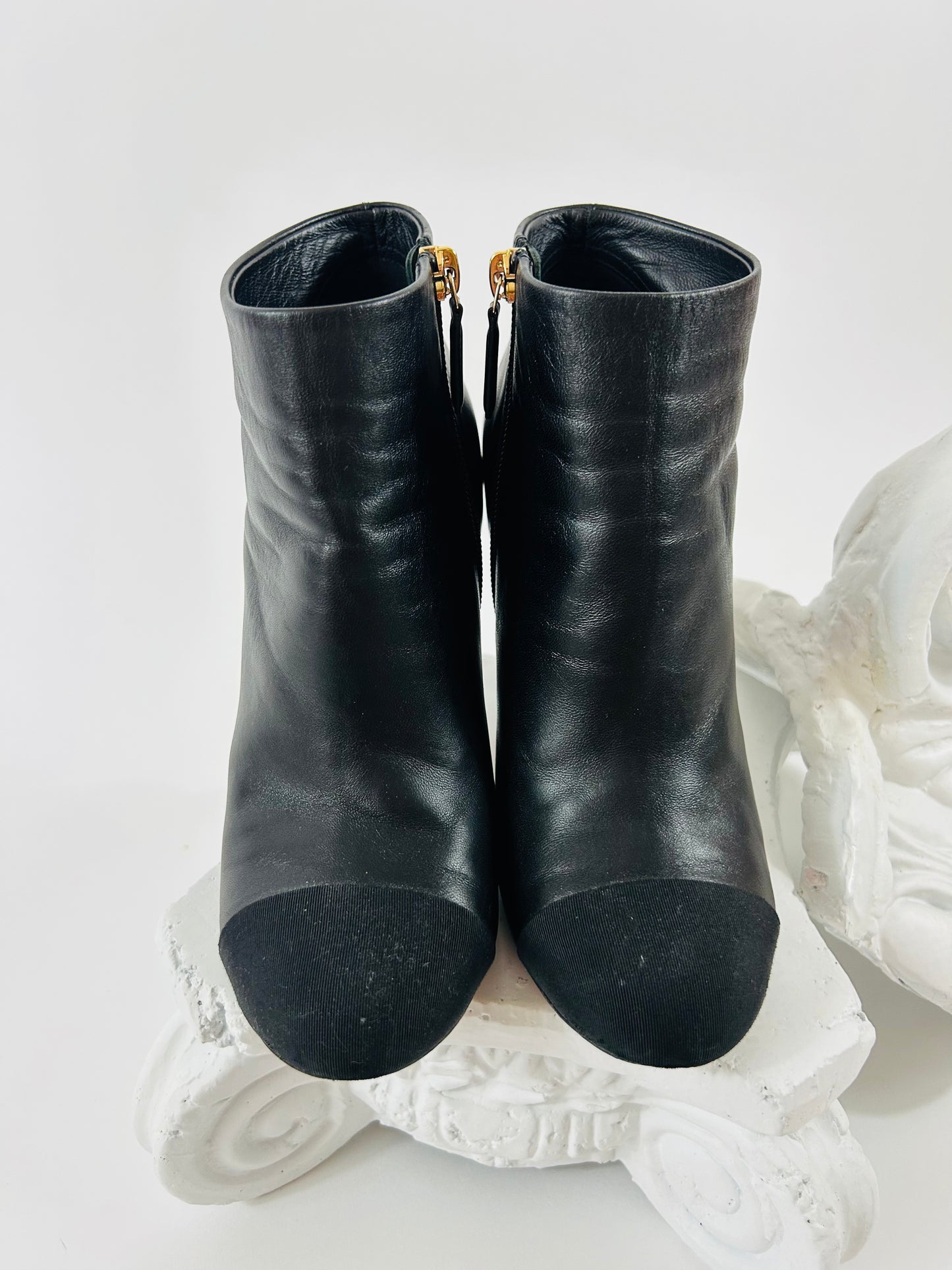 Chanel Black Heel with Pearls