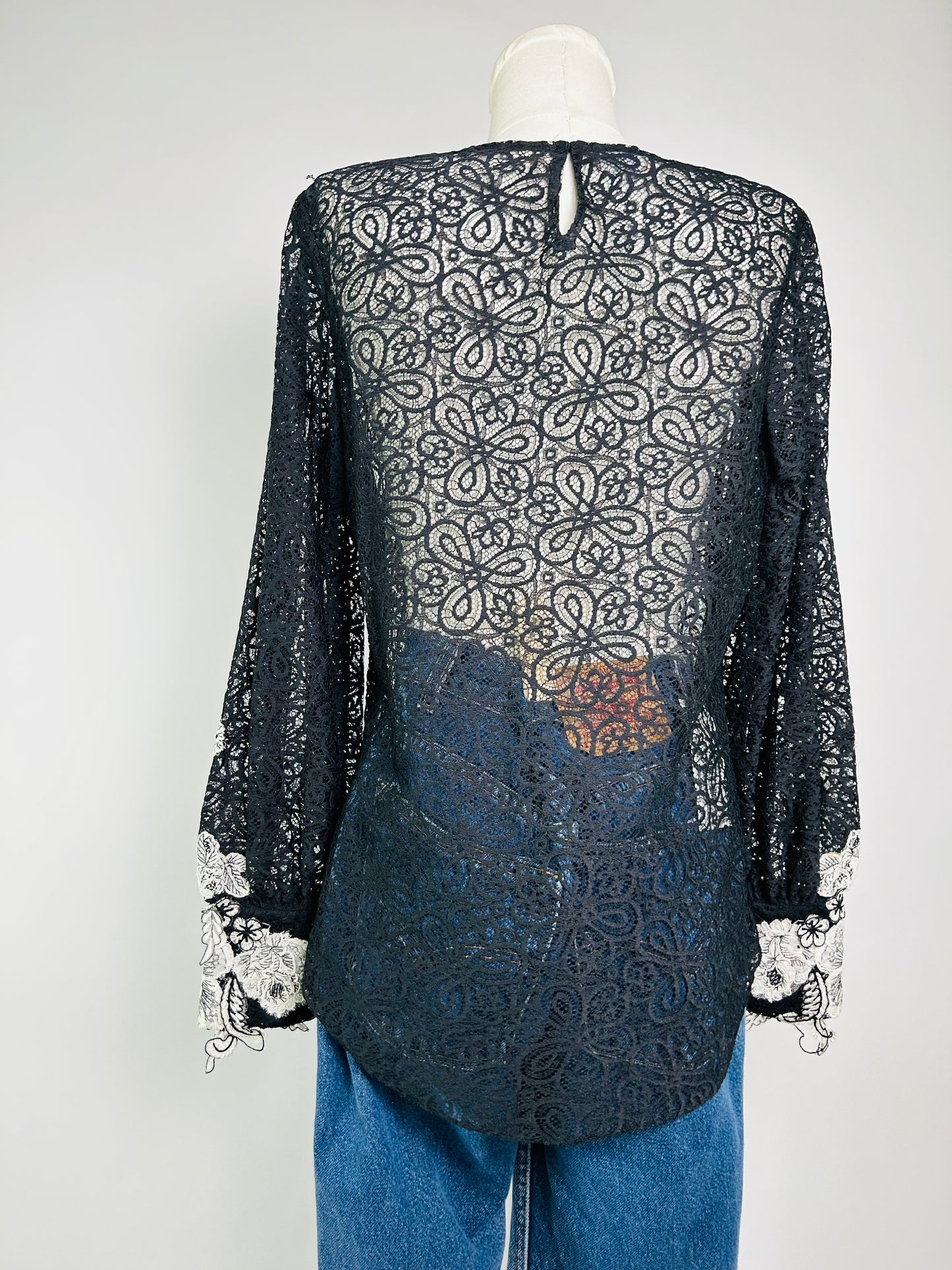 Vintage Oscar De La Renta Lace Top