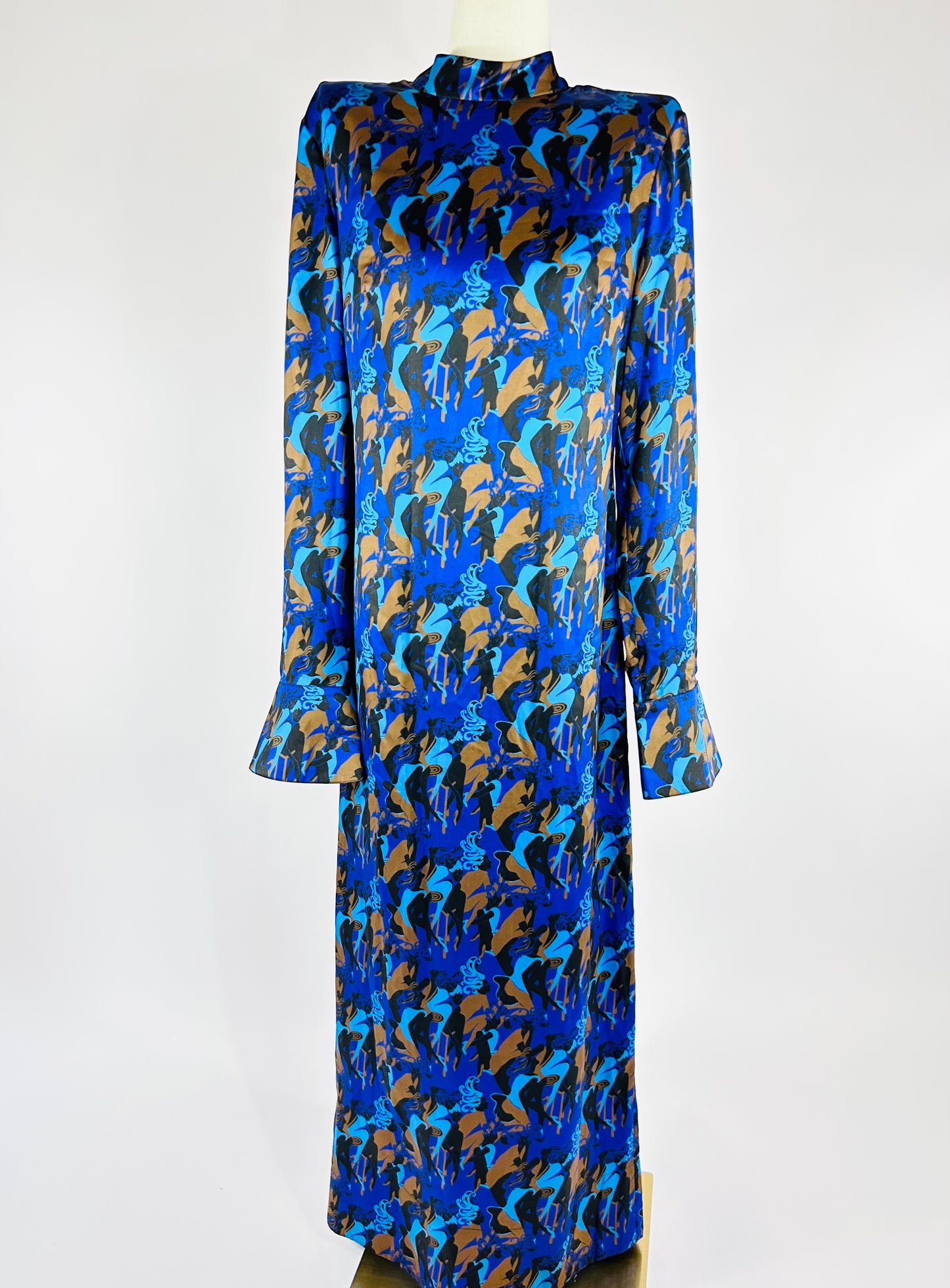 Staud Blue Print Dress
