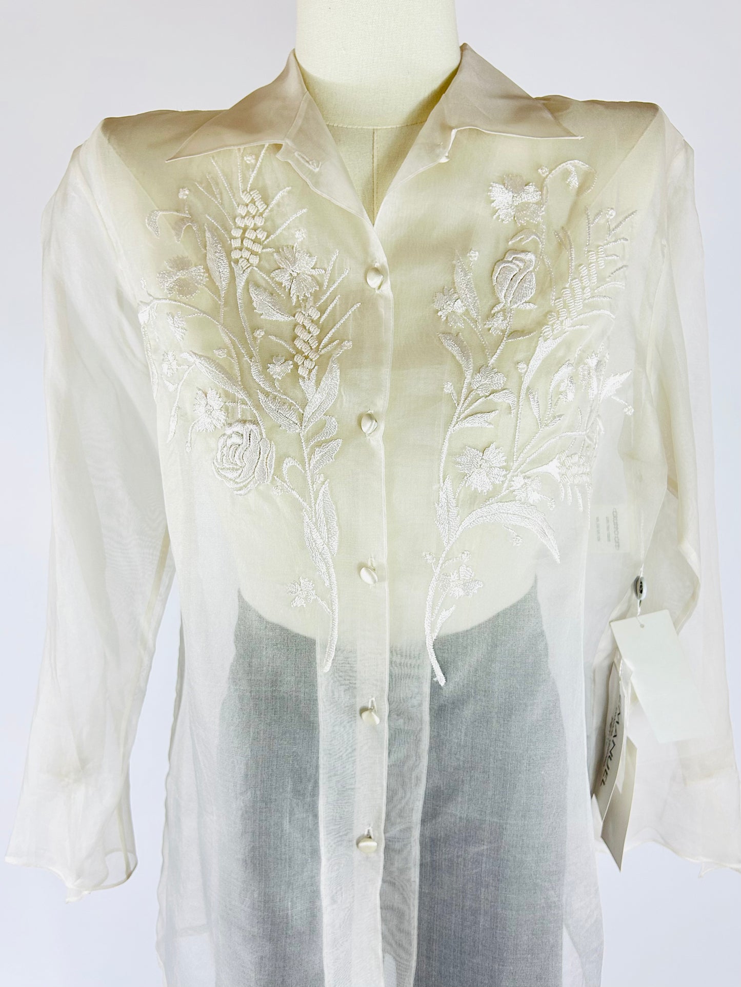 Vintage Emanuel Ungaro Sheer Embroidered top