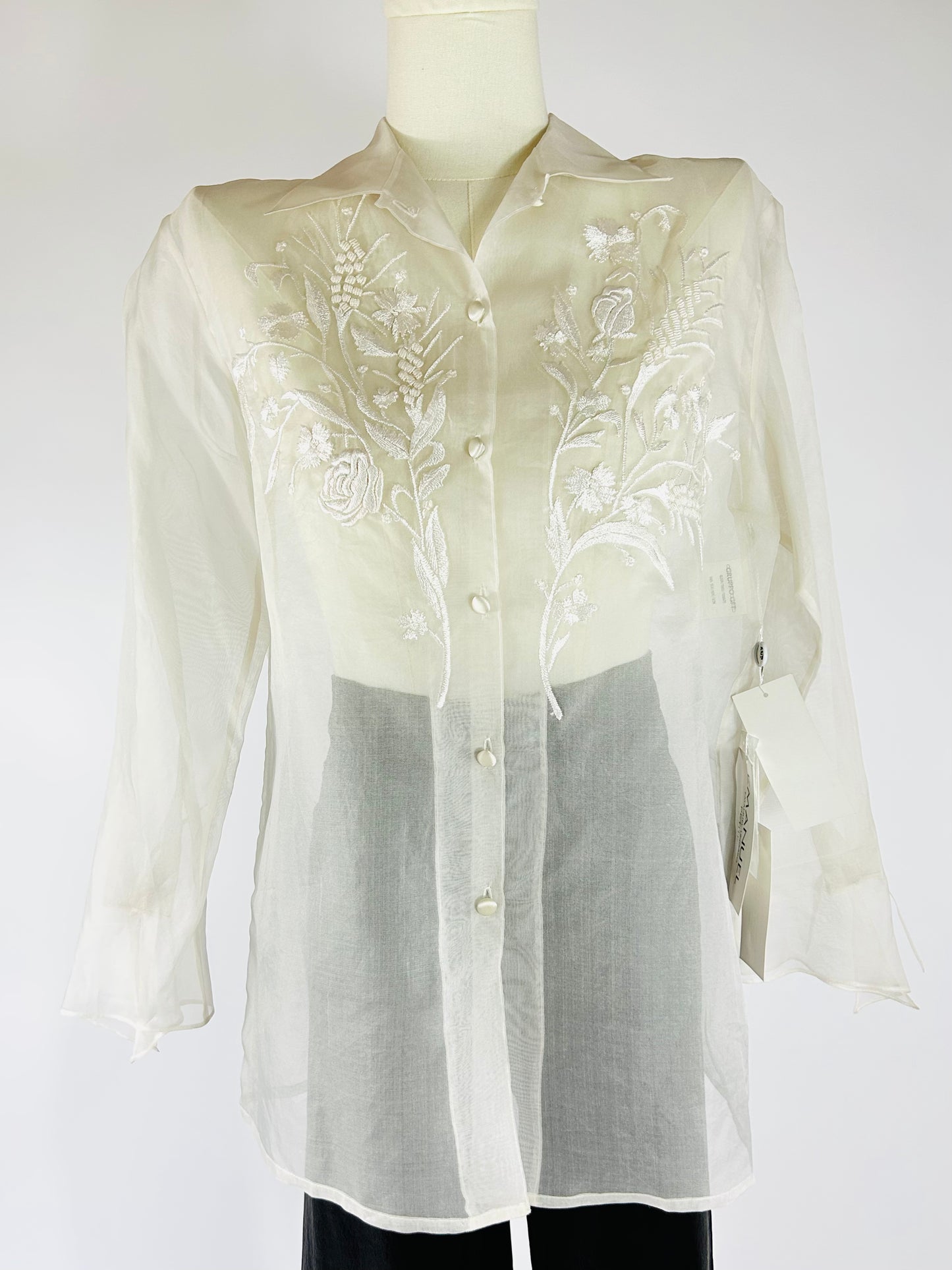 Vintage Emanuel Ungaro Sheer Embroidered top