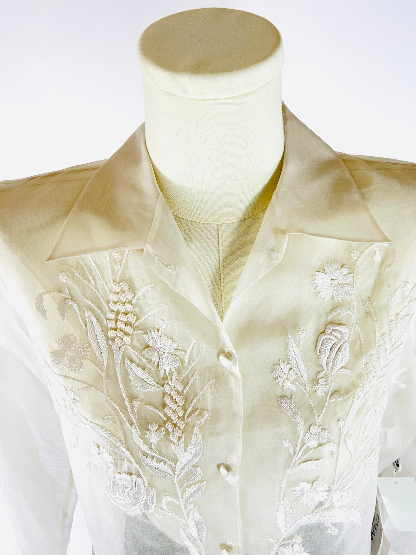Vintage Emanuel Ungaro Sheer Embroidered top