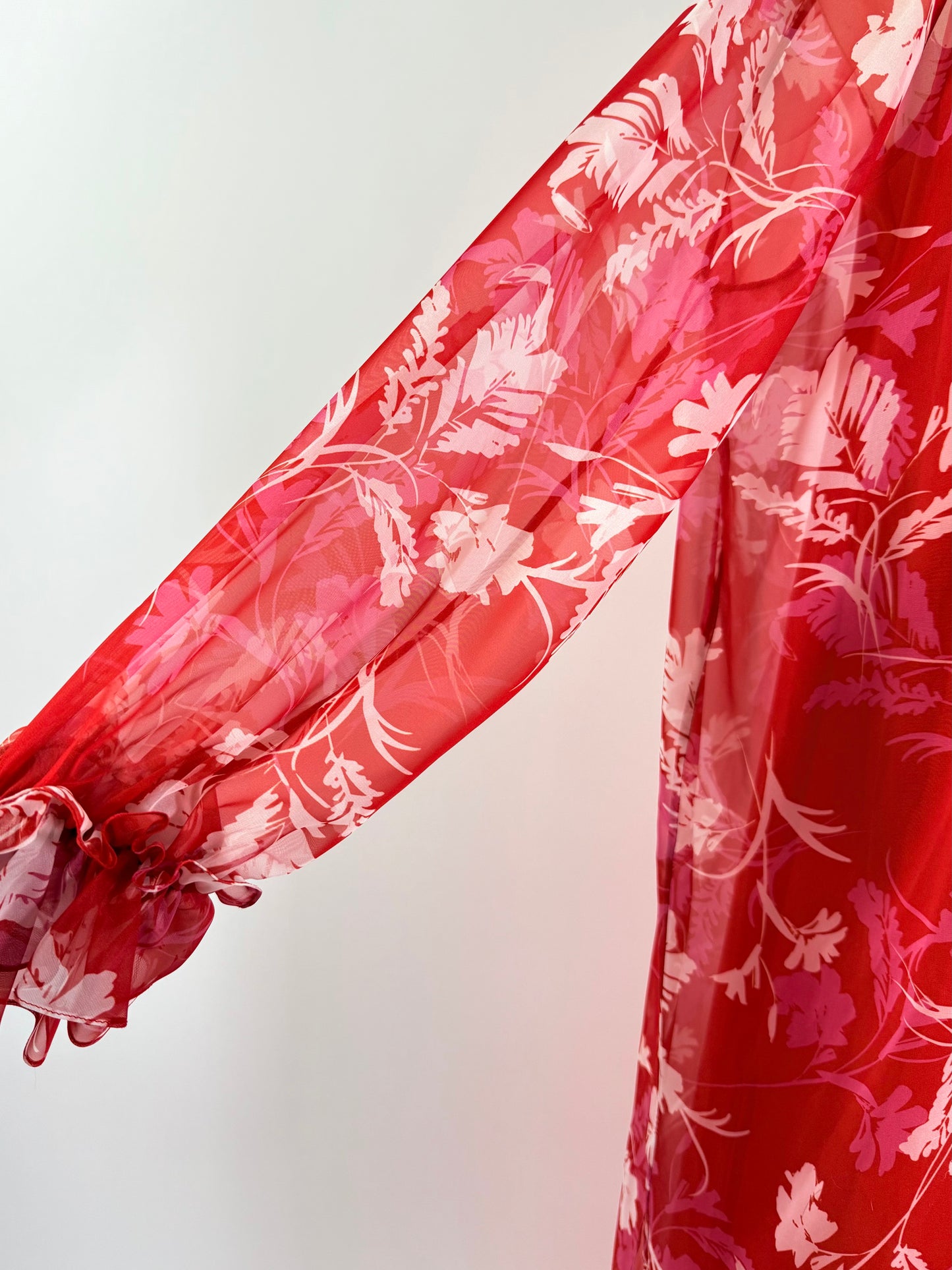 P.A.R.O.S.H Red Floral Maxi Dress