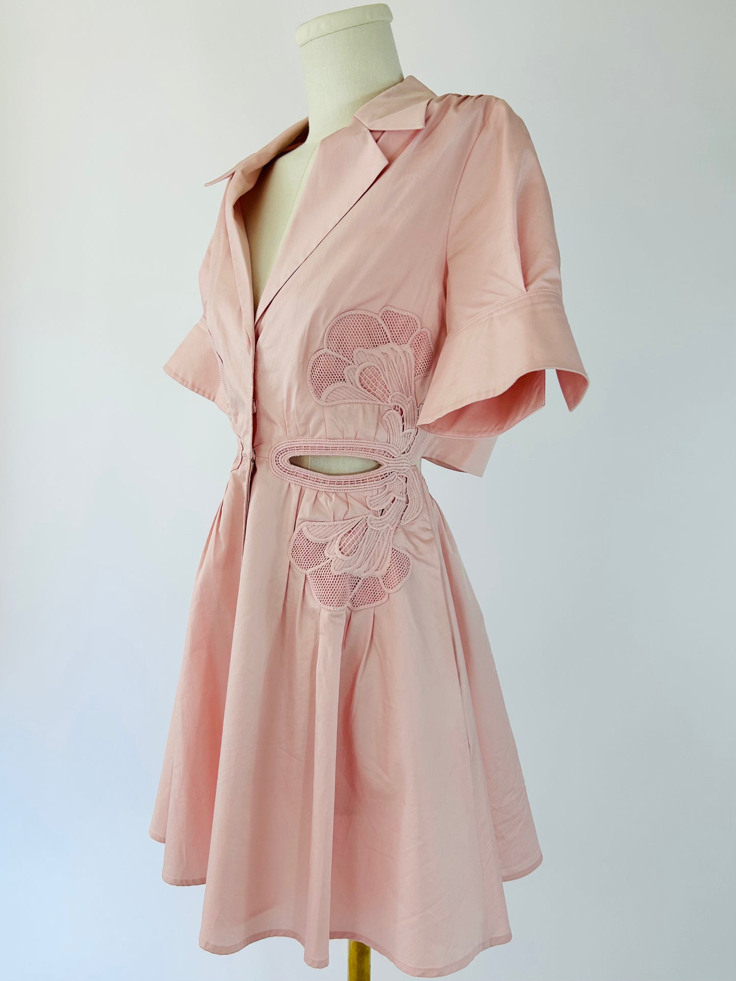 Self Portrait Pink Cropped Dress