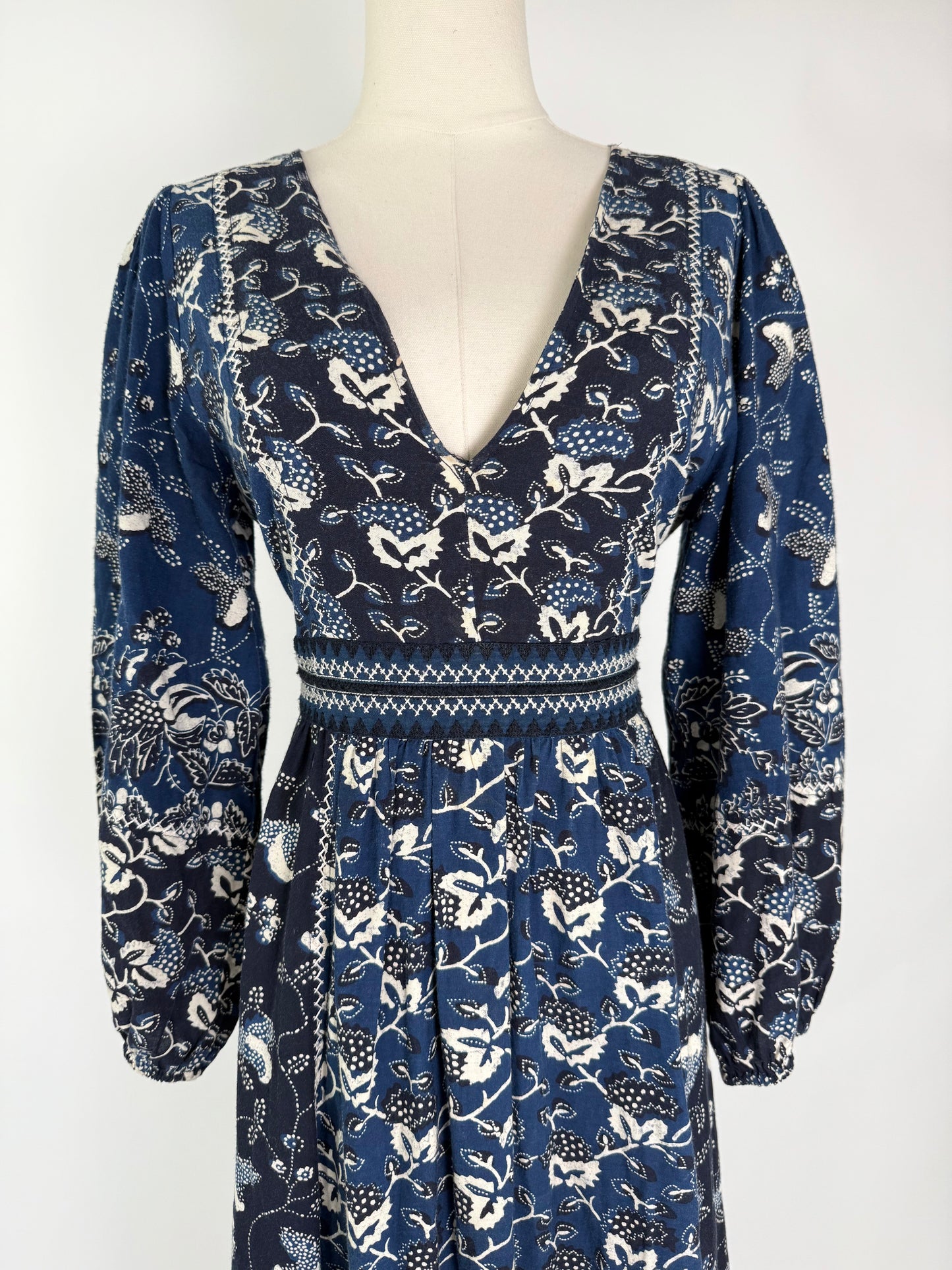 Ulla Johnson Iona Blue White Floral Dress