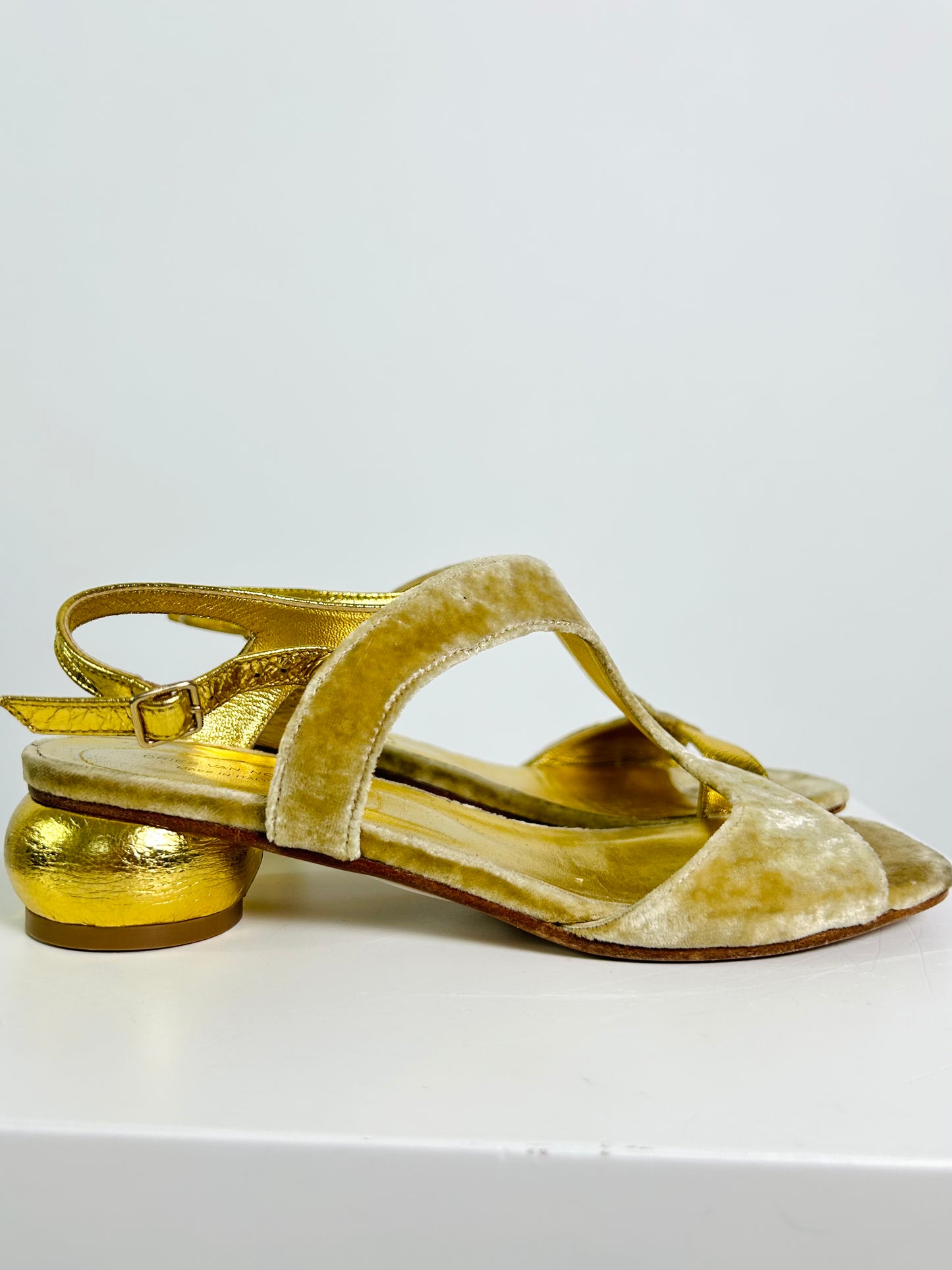 Dries Van Noten Gold Sandal