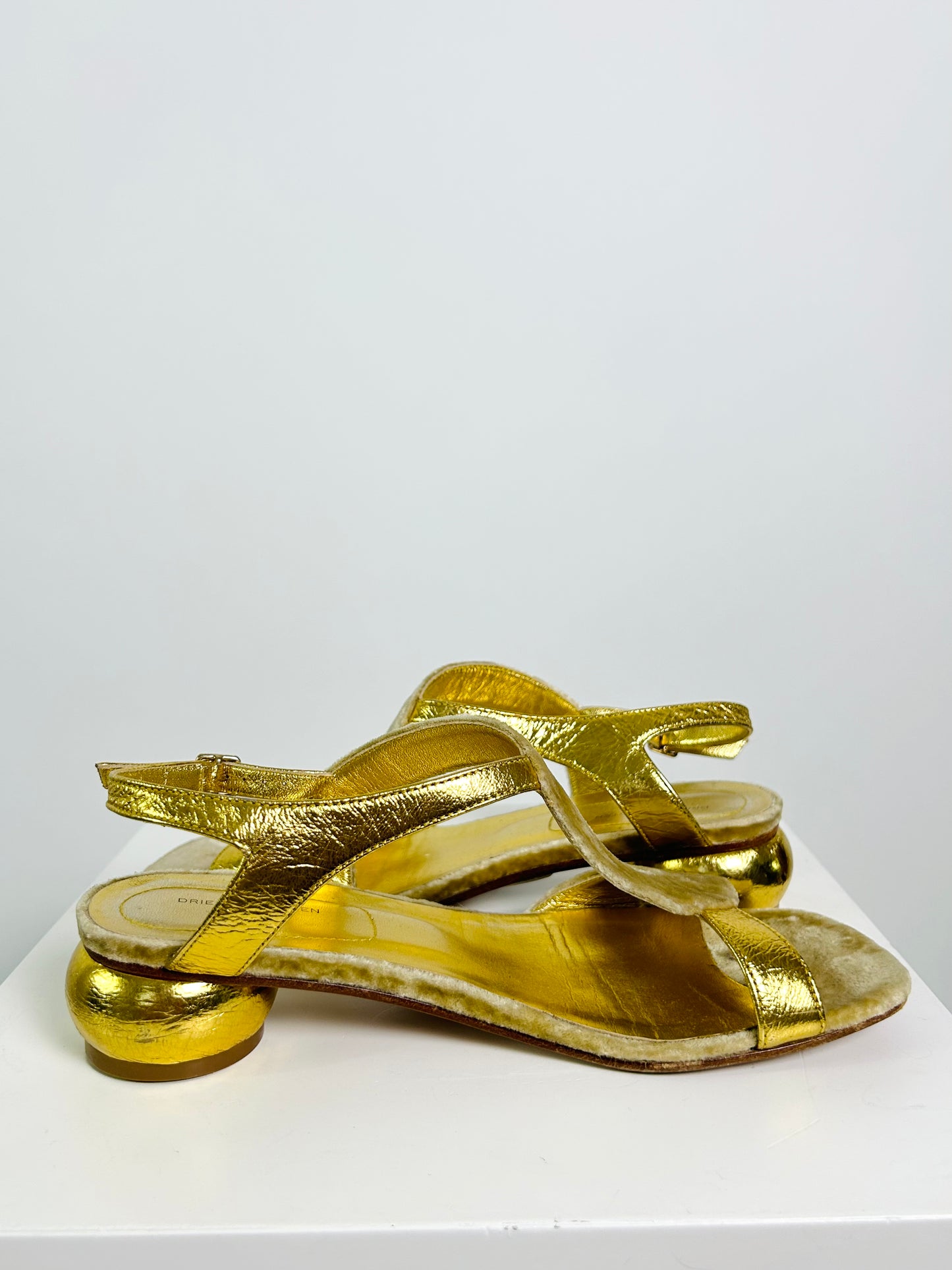 Dries Van Noten Gold Sandal