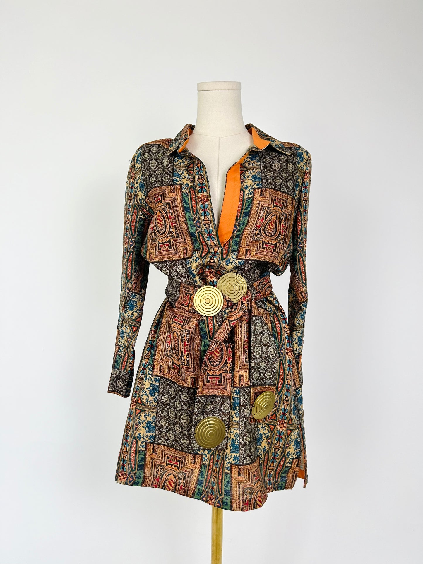 Pilar Oporto Multi Color Dress Made in Spain