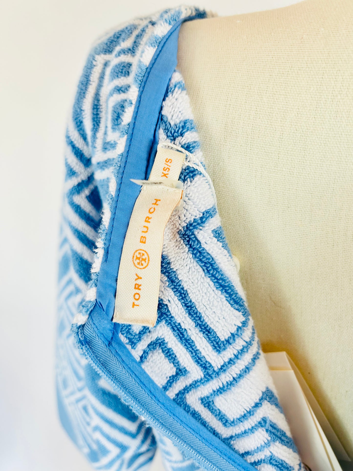 Tory Burch Blue and White Towel Dress