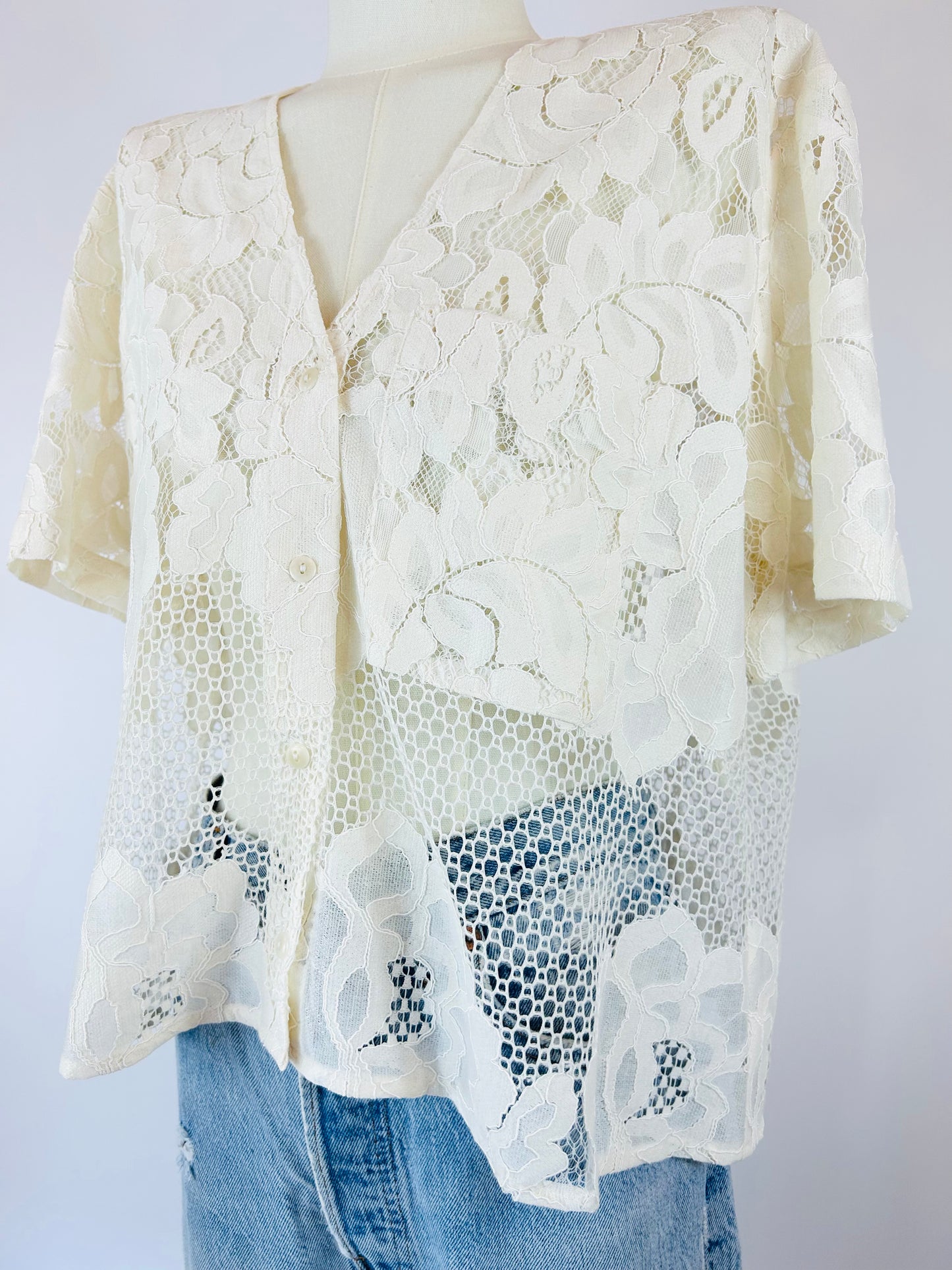 Mr. Larkin Cream Lace Top