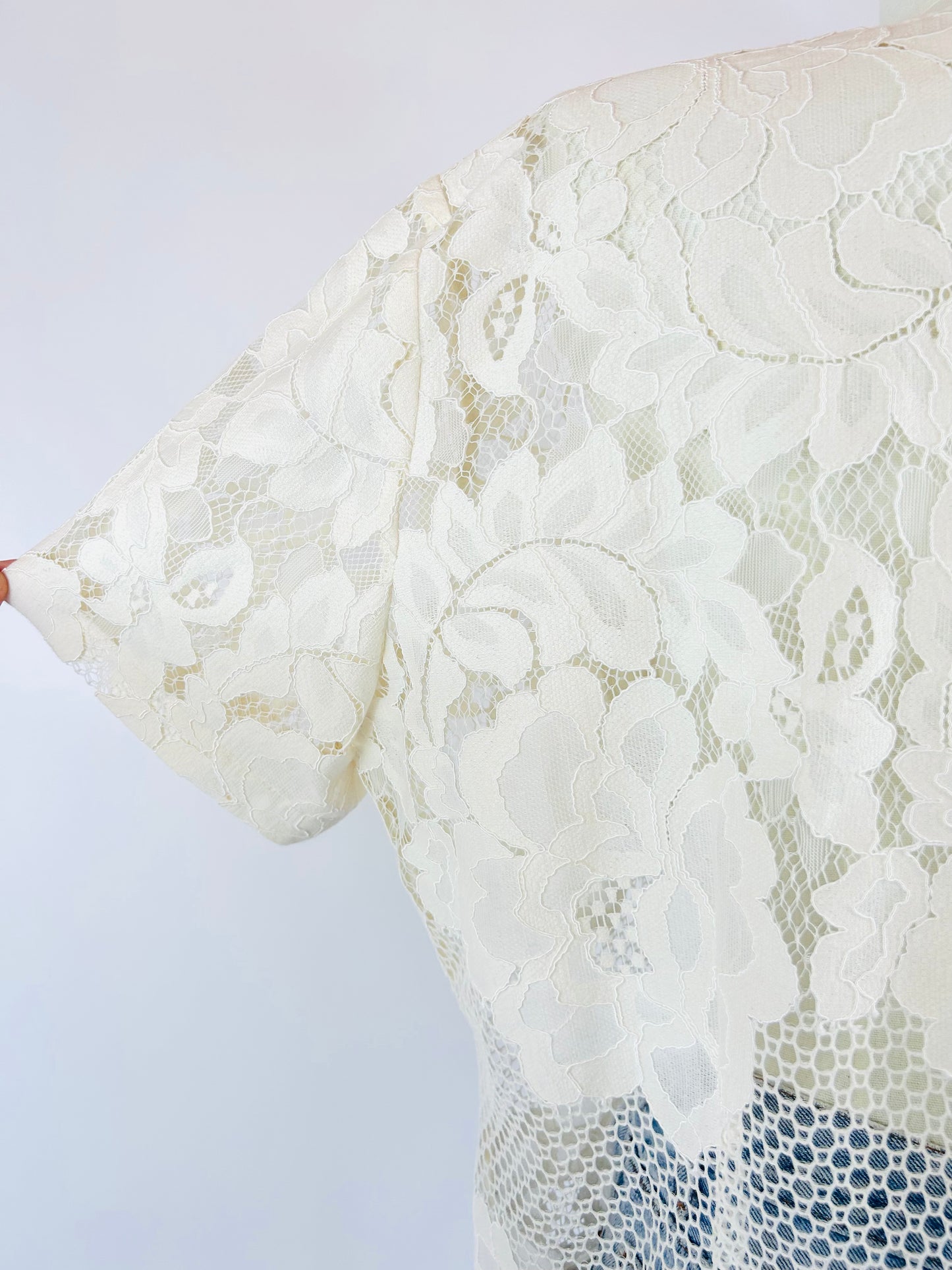 Mr. Larkin Cream Lace Top