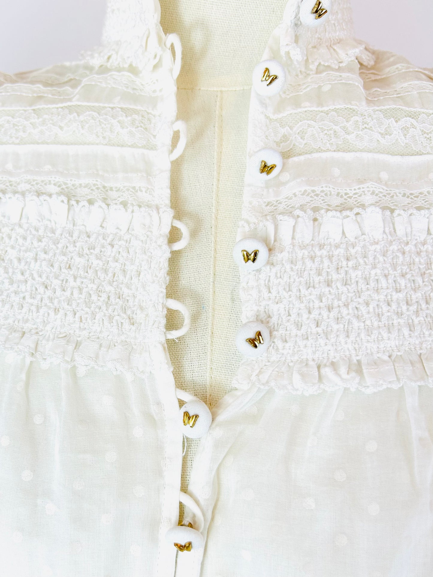 Zimmerman Cream Smocked Blouse