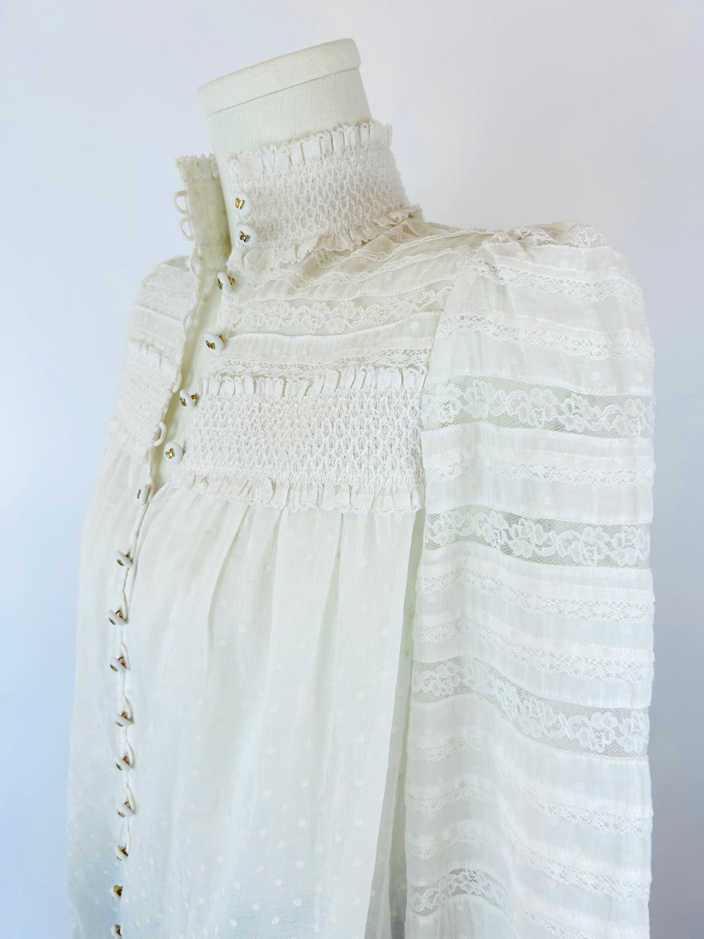 Zimmerman Cream Smocked Blouse