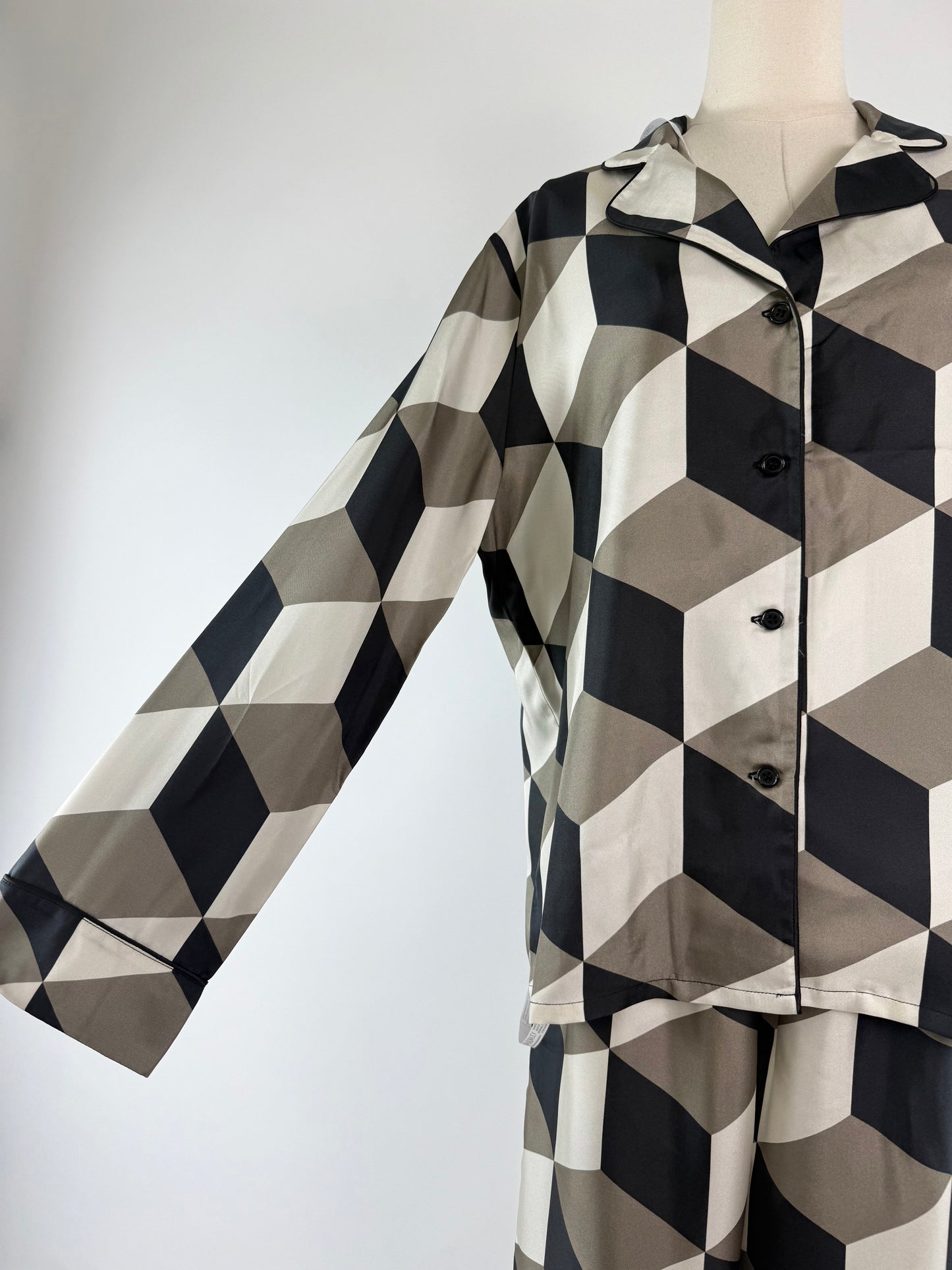 Cynthia Rowley Geometric Silk Top