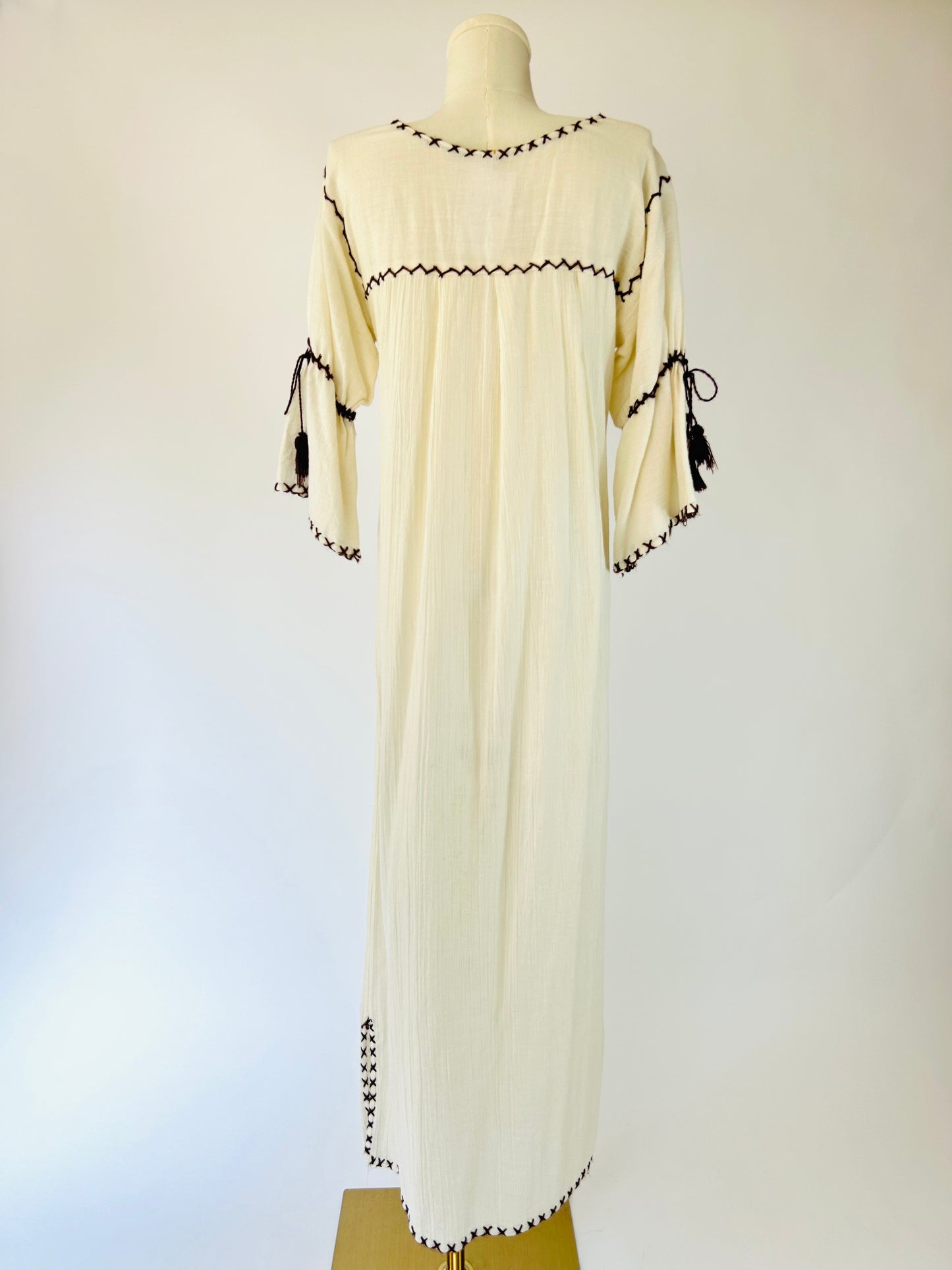 Vintage 1970s Hand Embroidered Caftan