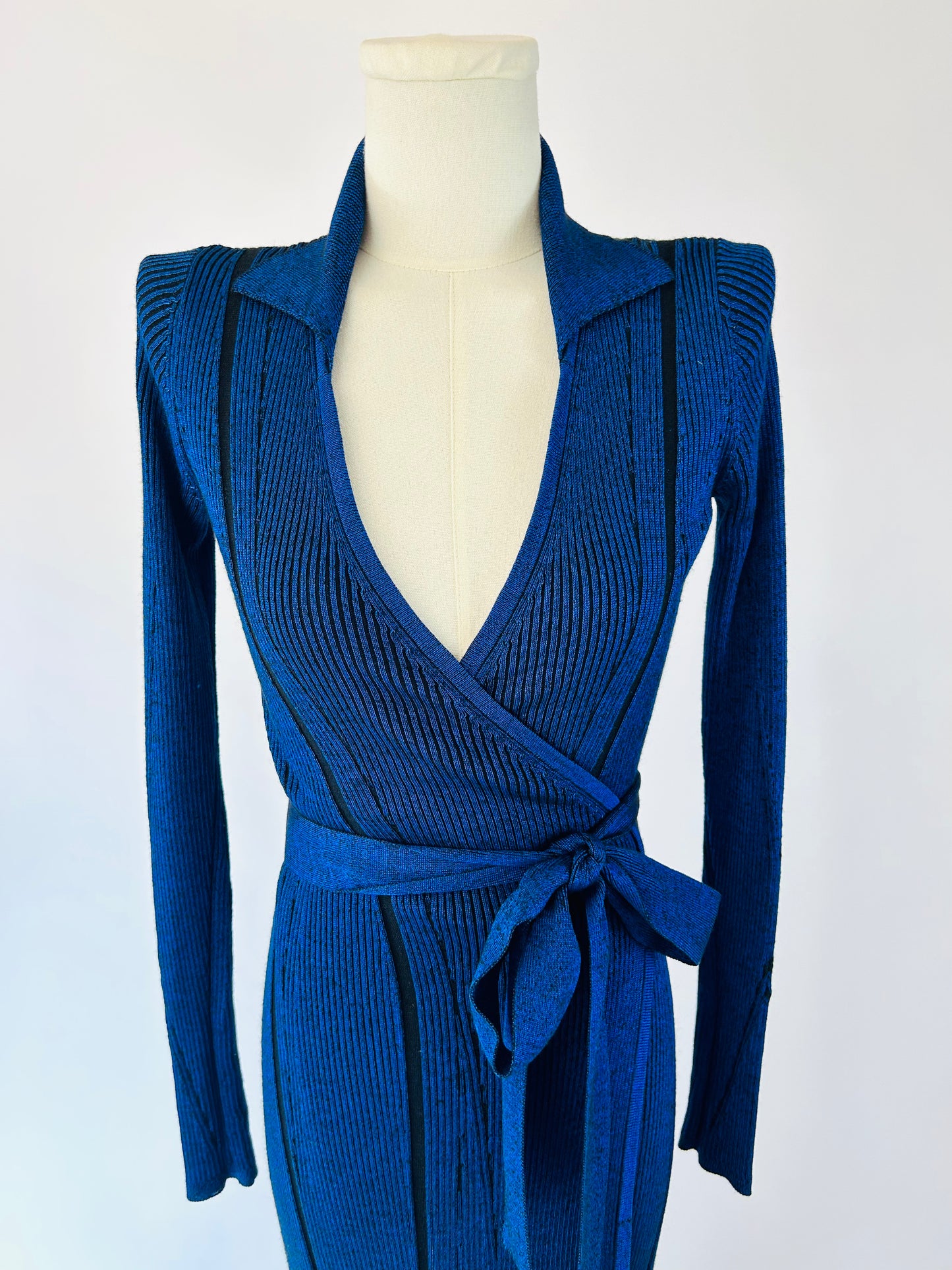 Diane Von Furstenberg Blue Wrap Dress